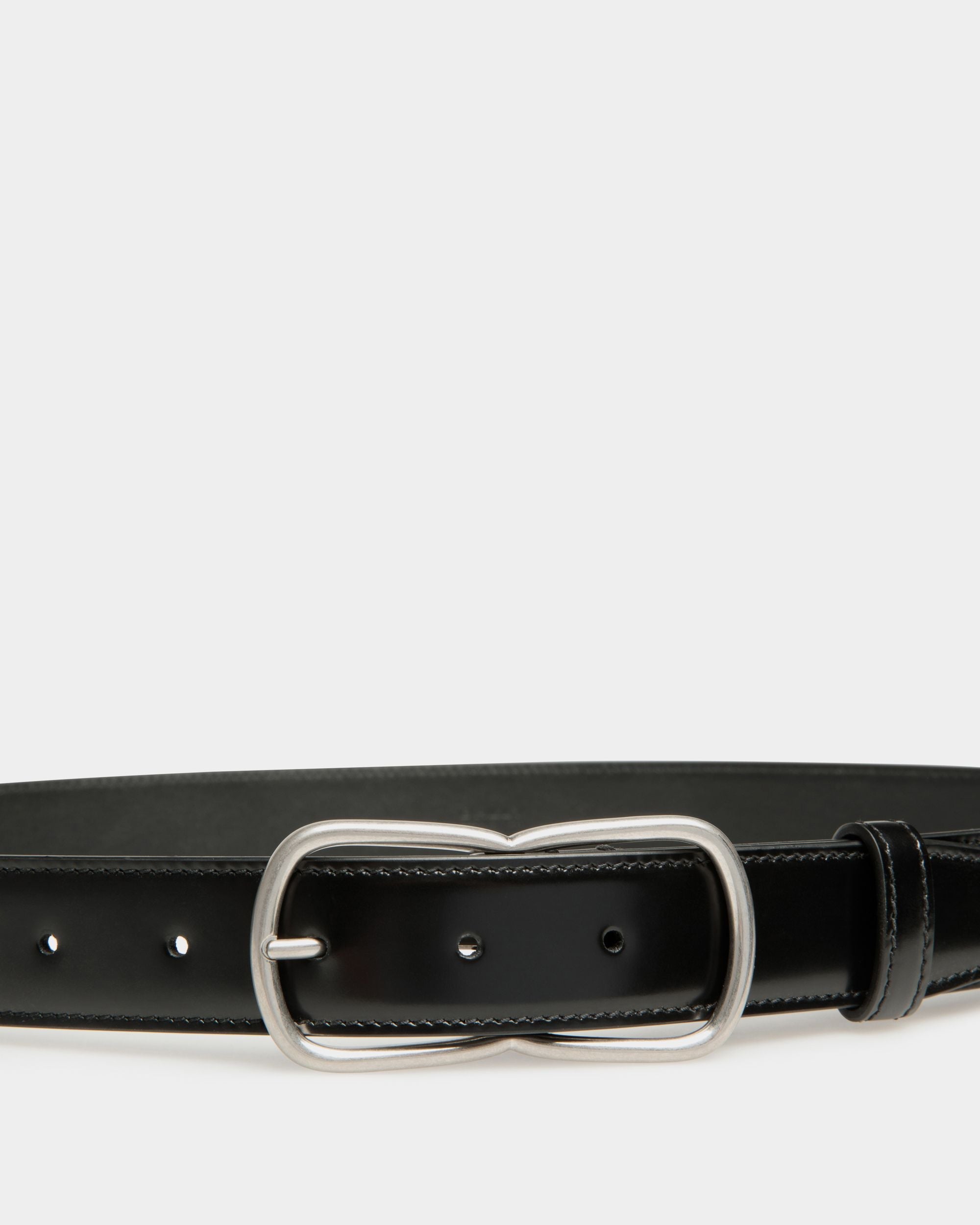 Bally Global - Ceinture Loto 30 mm En Cuir Brossé Noir - Noir