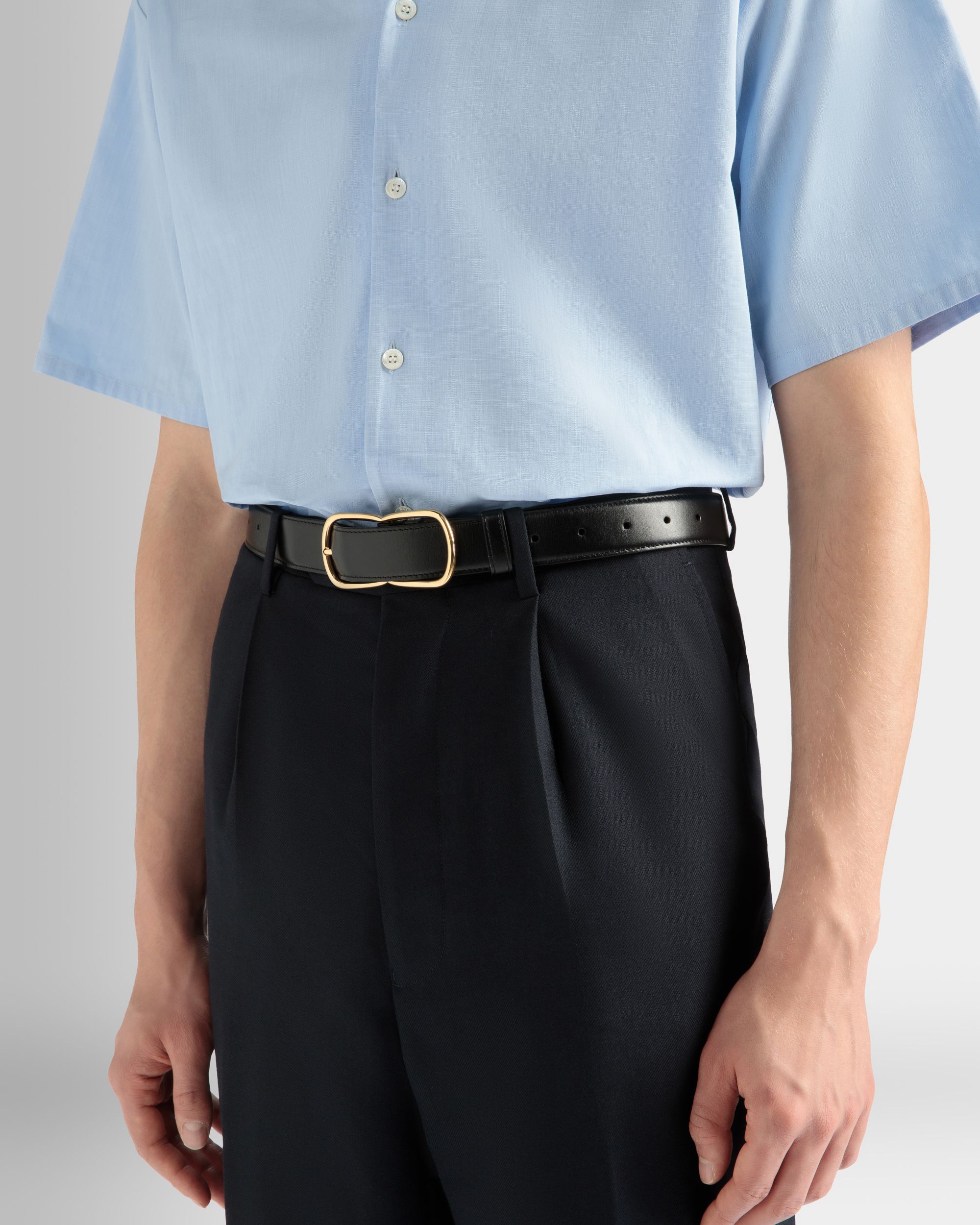 Bally Global - Ceinture Loto 30 mm En Cuir Noir - Noir