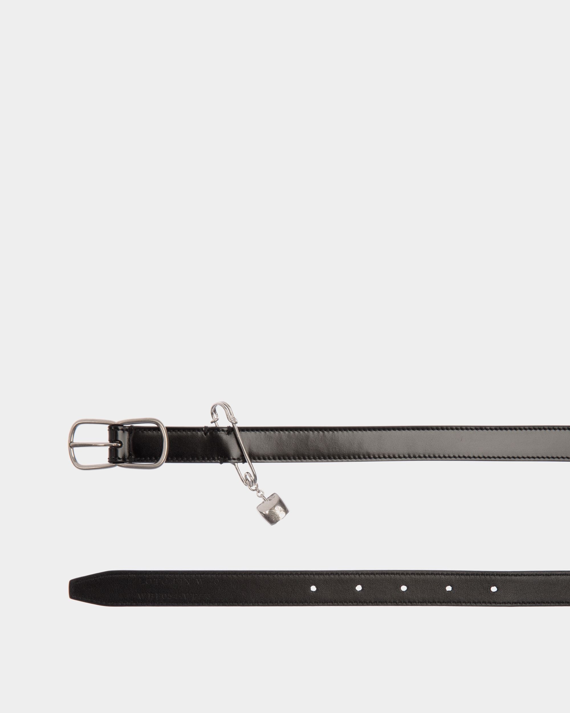 Bally Global - Loto Pin 20mm Belt In Black Leather - Black