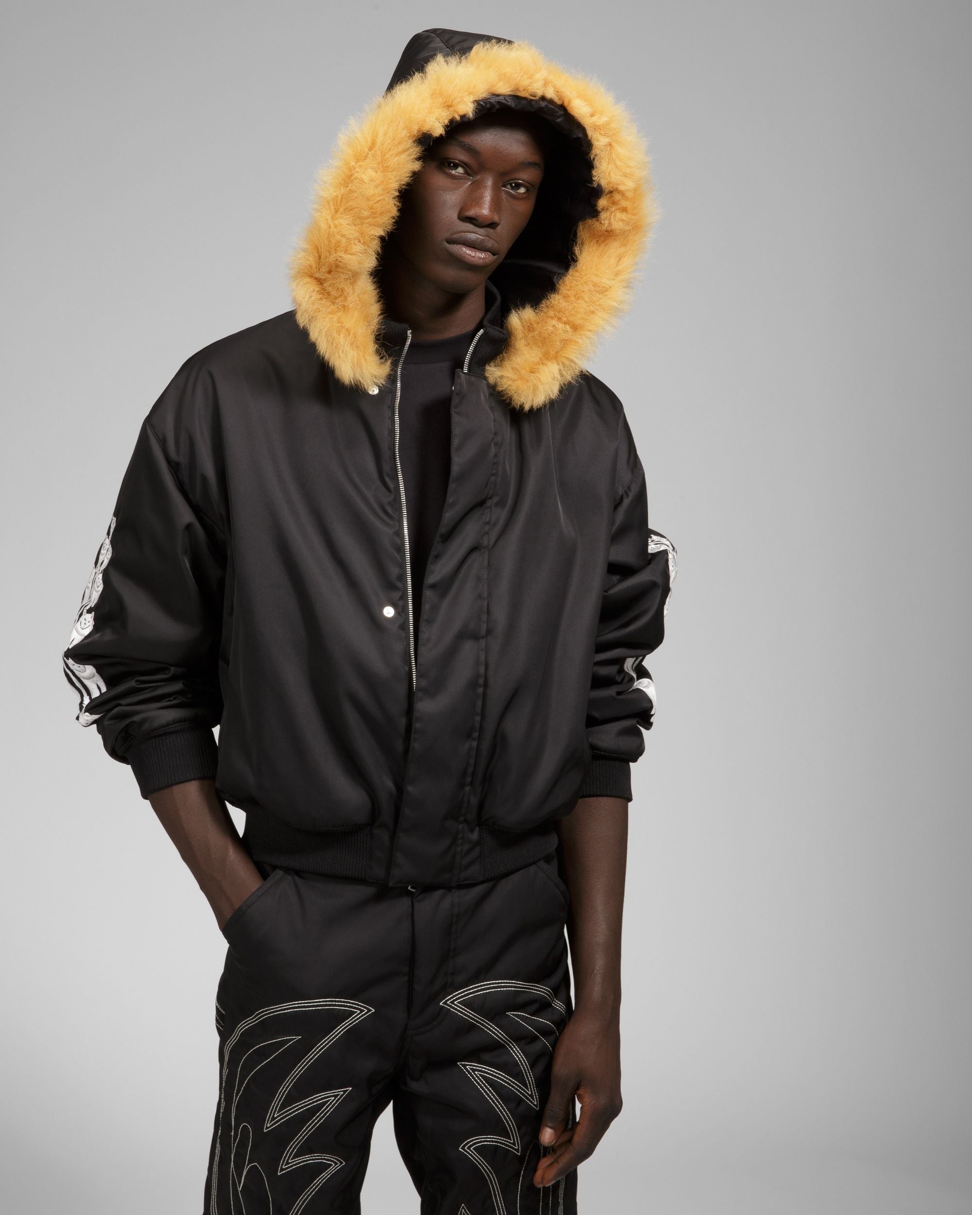 Bally Global - Recycled Nylon Bomber In Black - Black