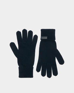 Gloves in Navy Blue Wool
