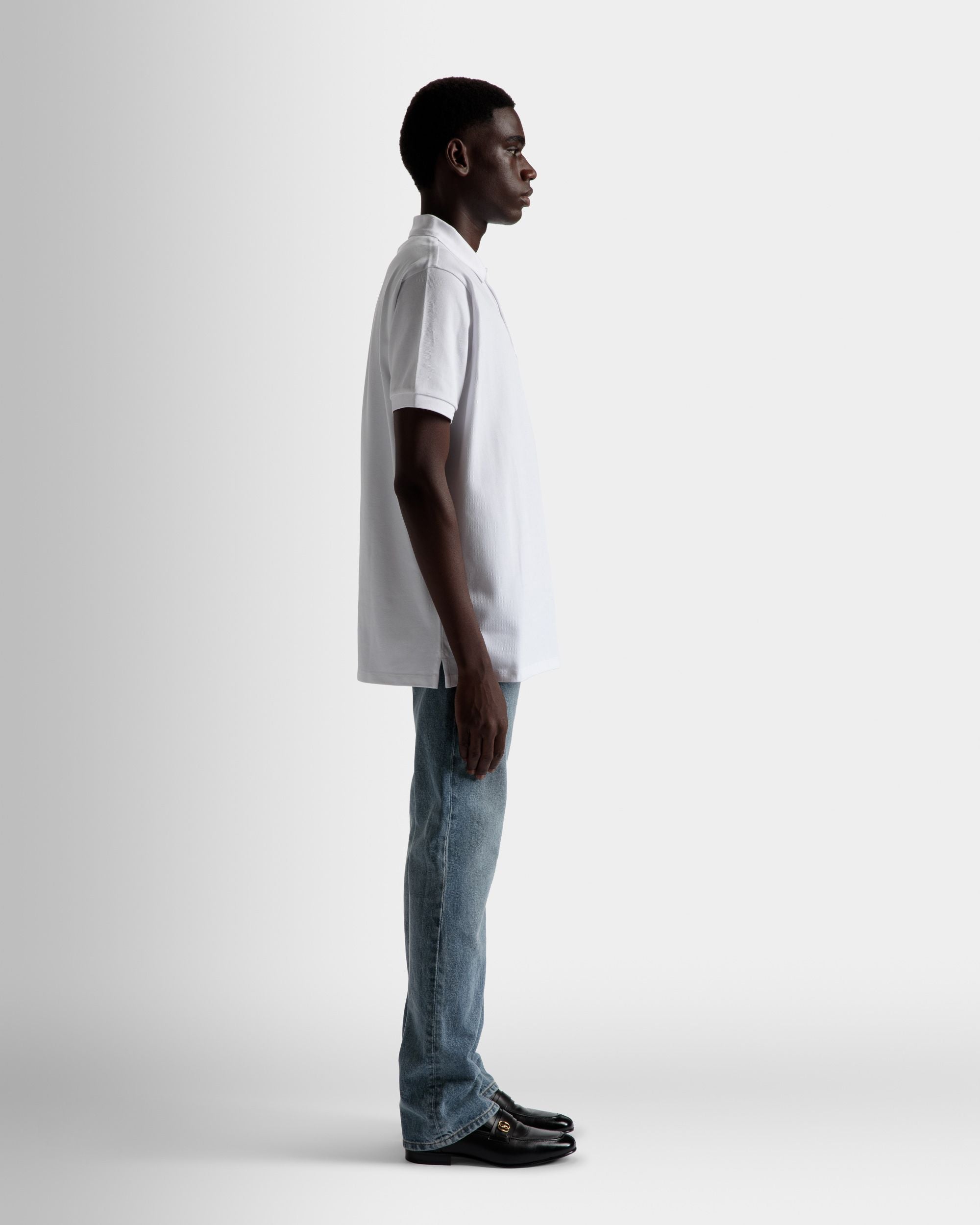 Bally Global - Polo à manches courtes En coton blanc - Blanc