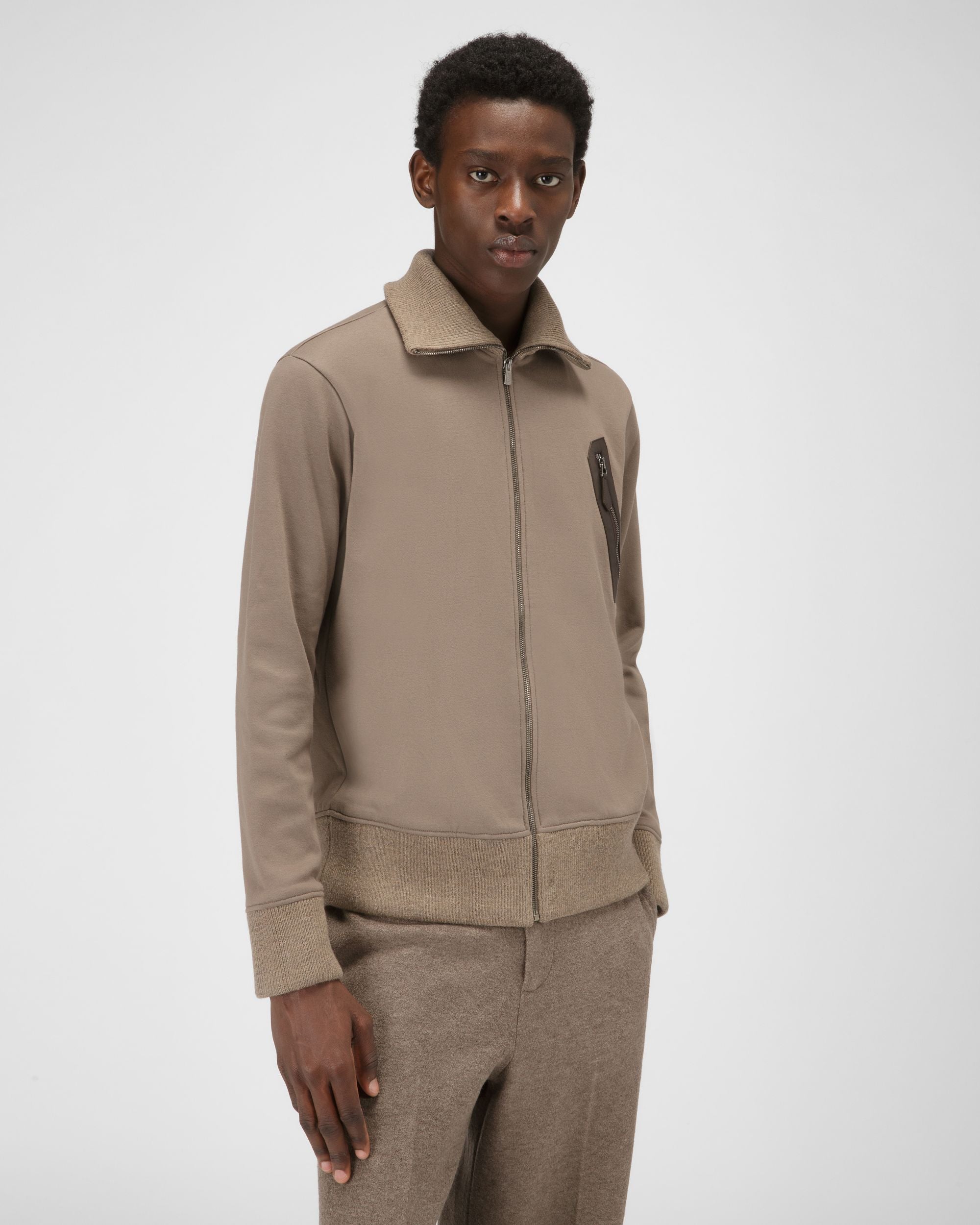 Bally Global - Organic Cotton Mix Sweatshirt In Taupe - Beige