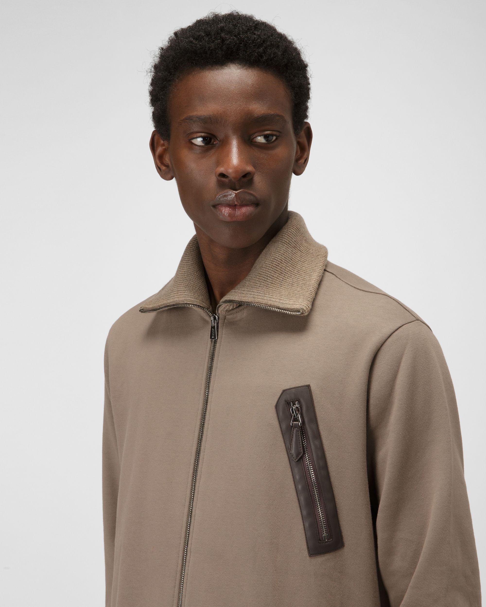 Bally Global - Organic Cotton Mix Sweatshirt In Taupe - Beige