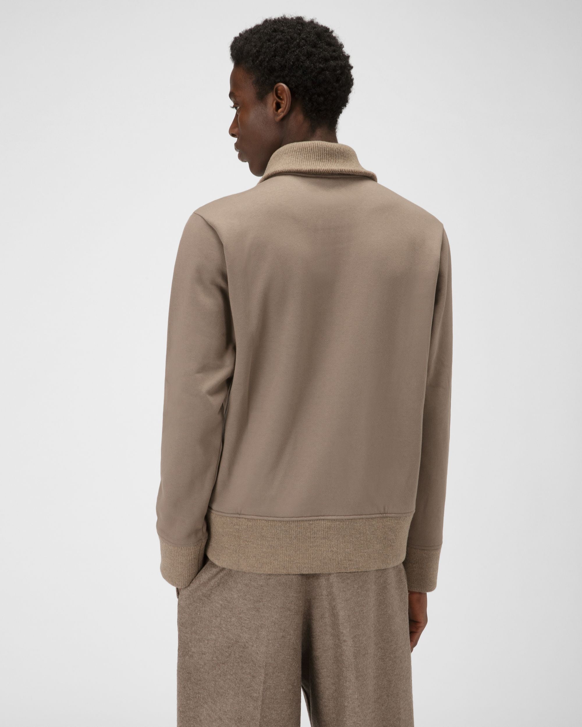 Bally Global - Organic Cotton Mix Sweatshirt In Taupe - Beige