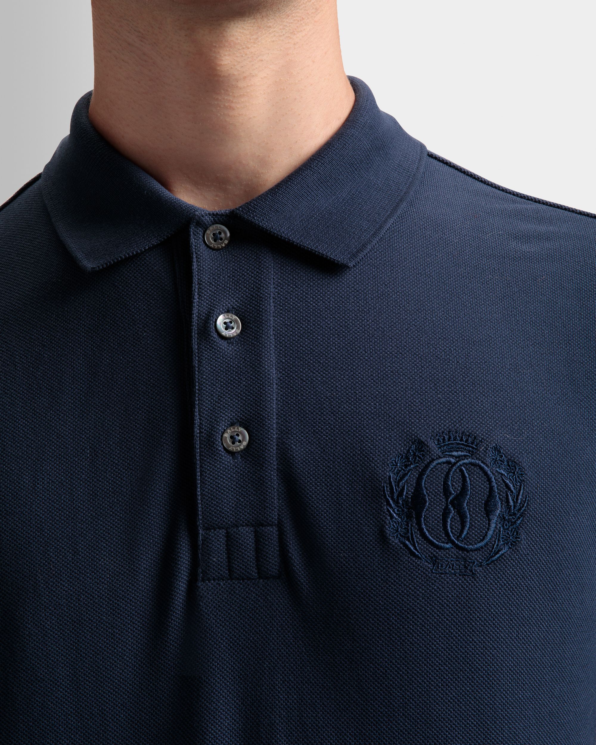 Bally Global - Polo Shirt in Navy Blue cotton - Blue