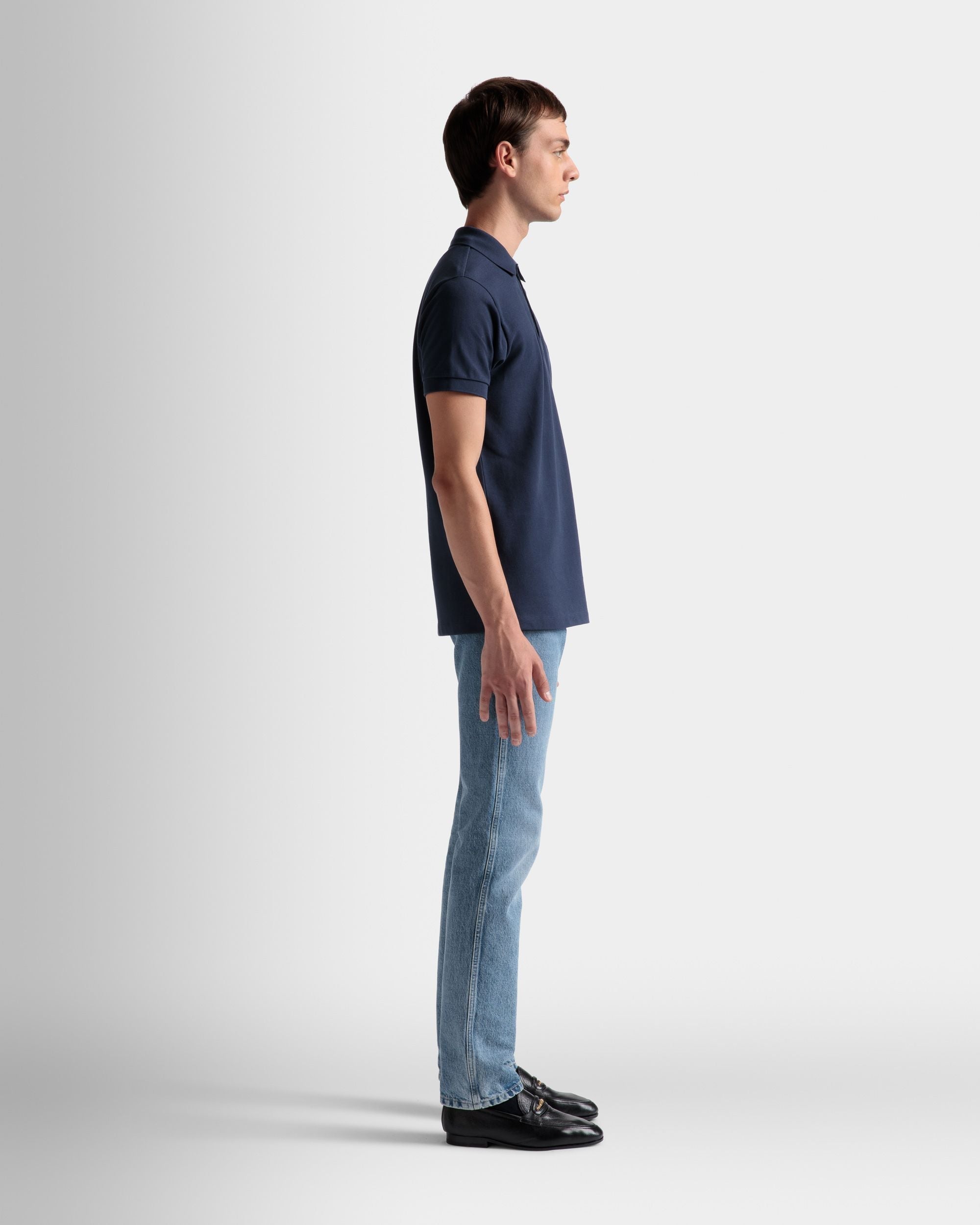 Bally Global - Polo Shirt in Navy Blue cotton - Blue