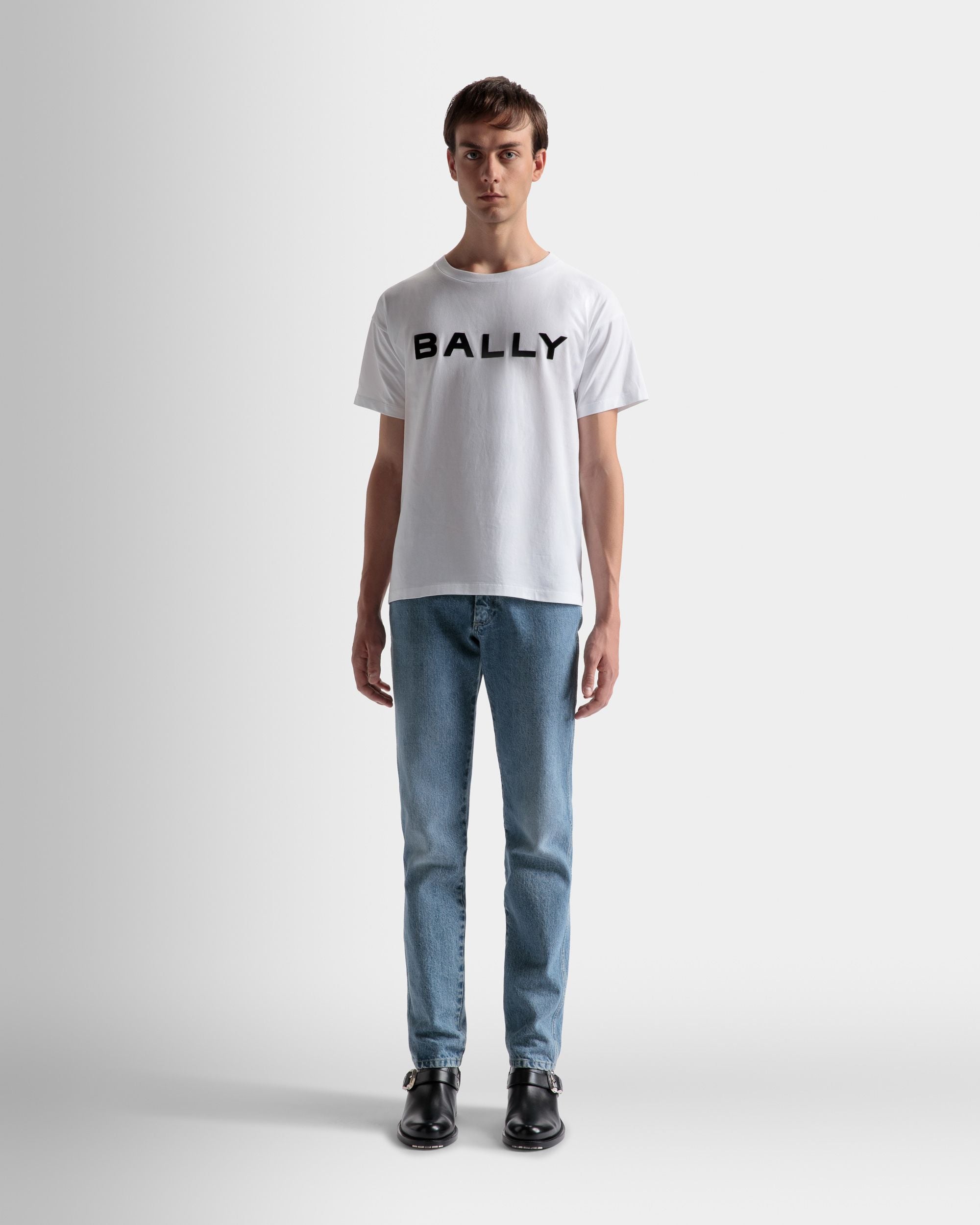 Bally Global - T-Shirt Logo En Coton Blanc - Blanc