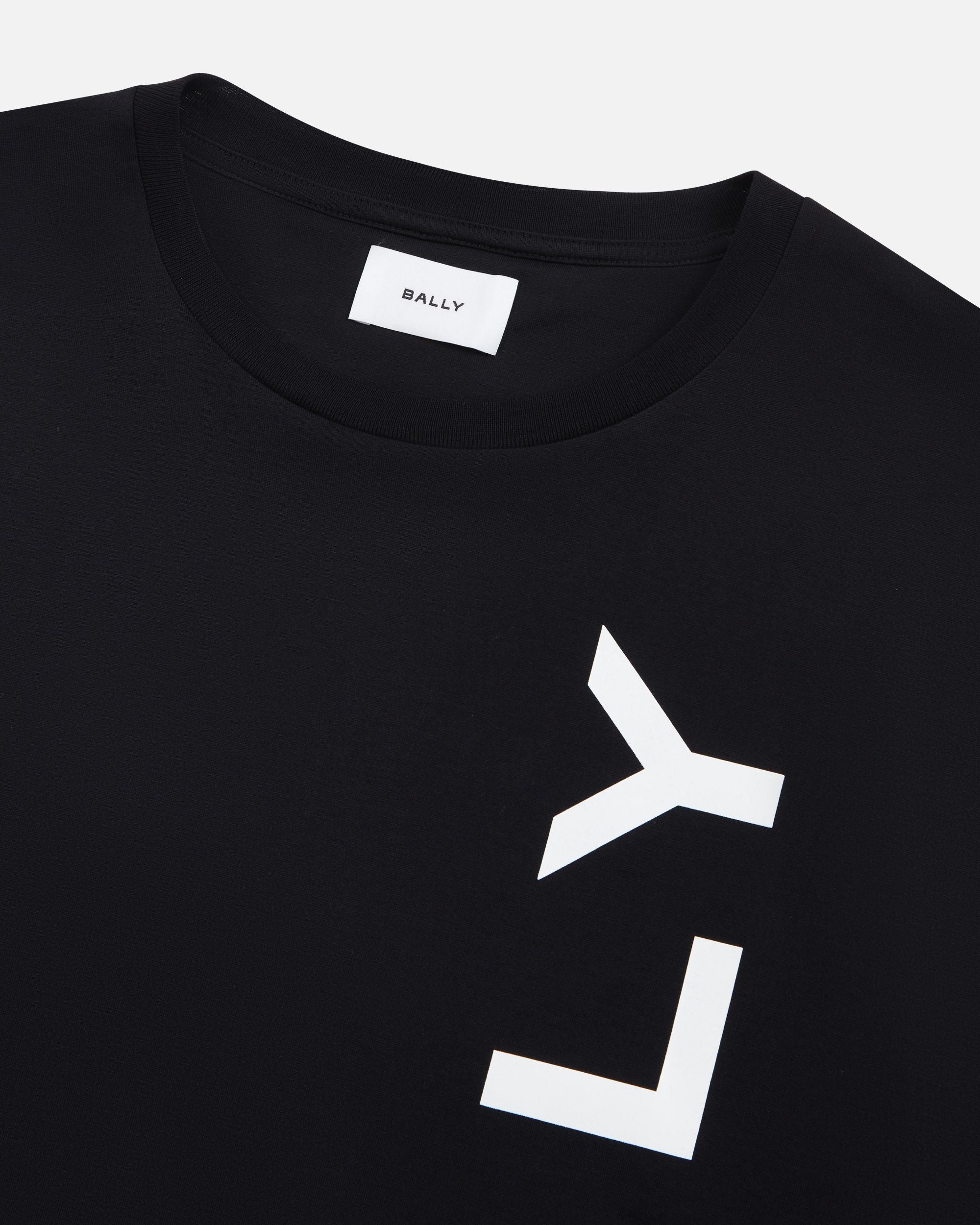 Bally Global - T-Shirt In Black Cotton - Black