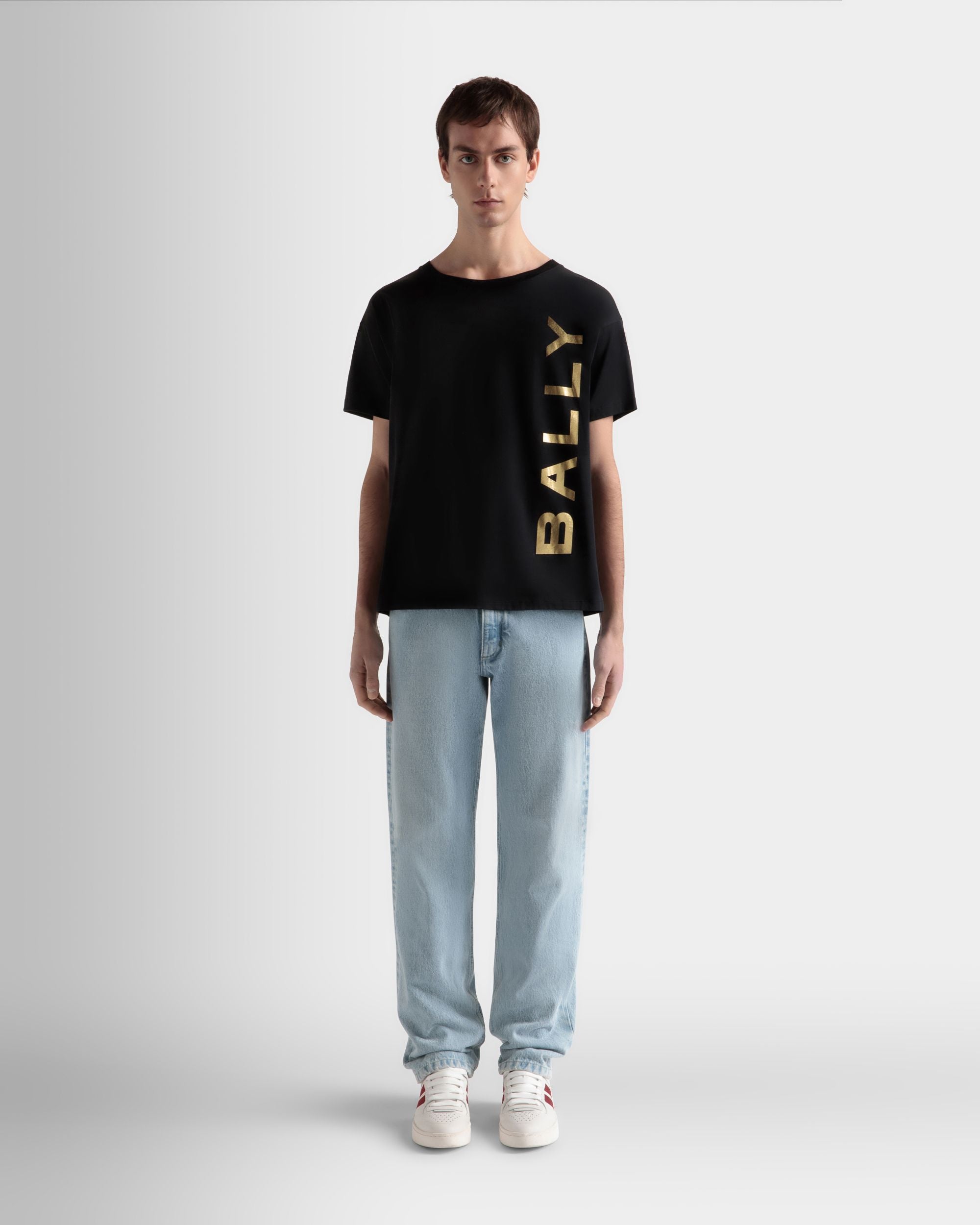 Bally Global - T-Shirt En Coton Noir - Noir