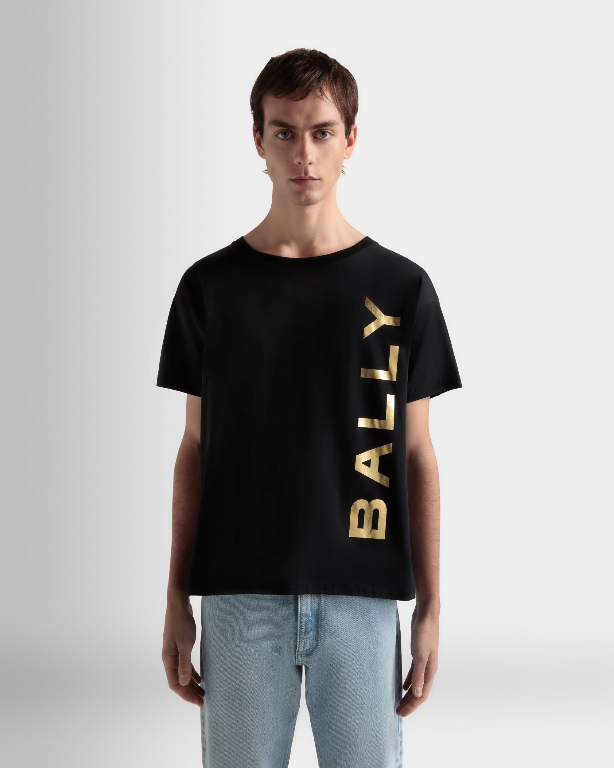 Bally Global - T-Shirt En Coton Noir - Noir