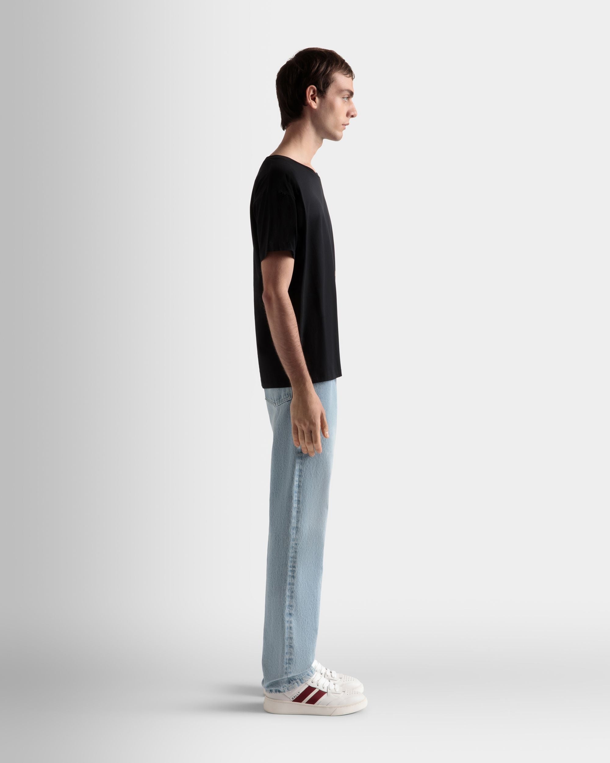 Bally Global - T-Shirt En Coton Noir - Noir