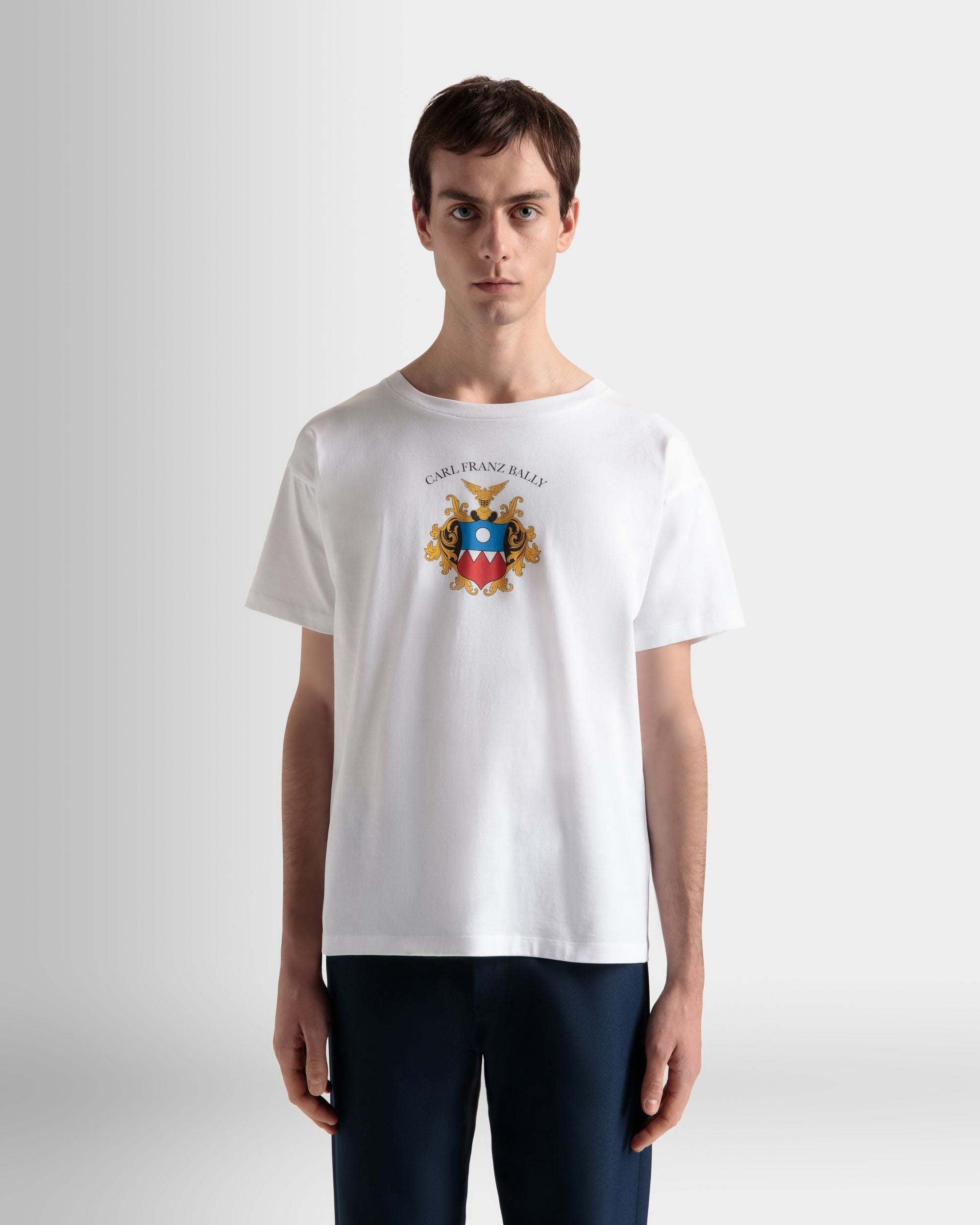 Bally Global - T-Shirt In White Cotton - White