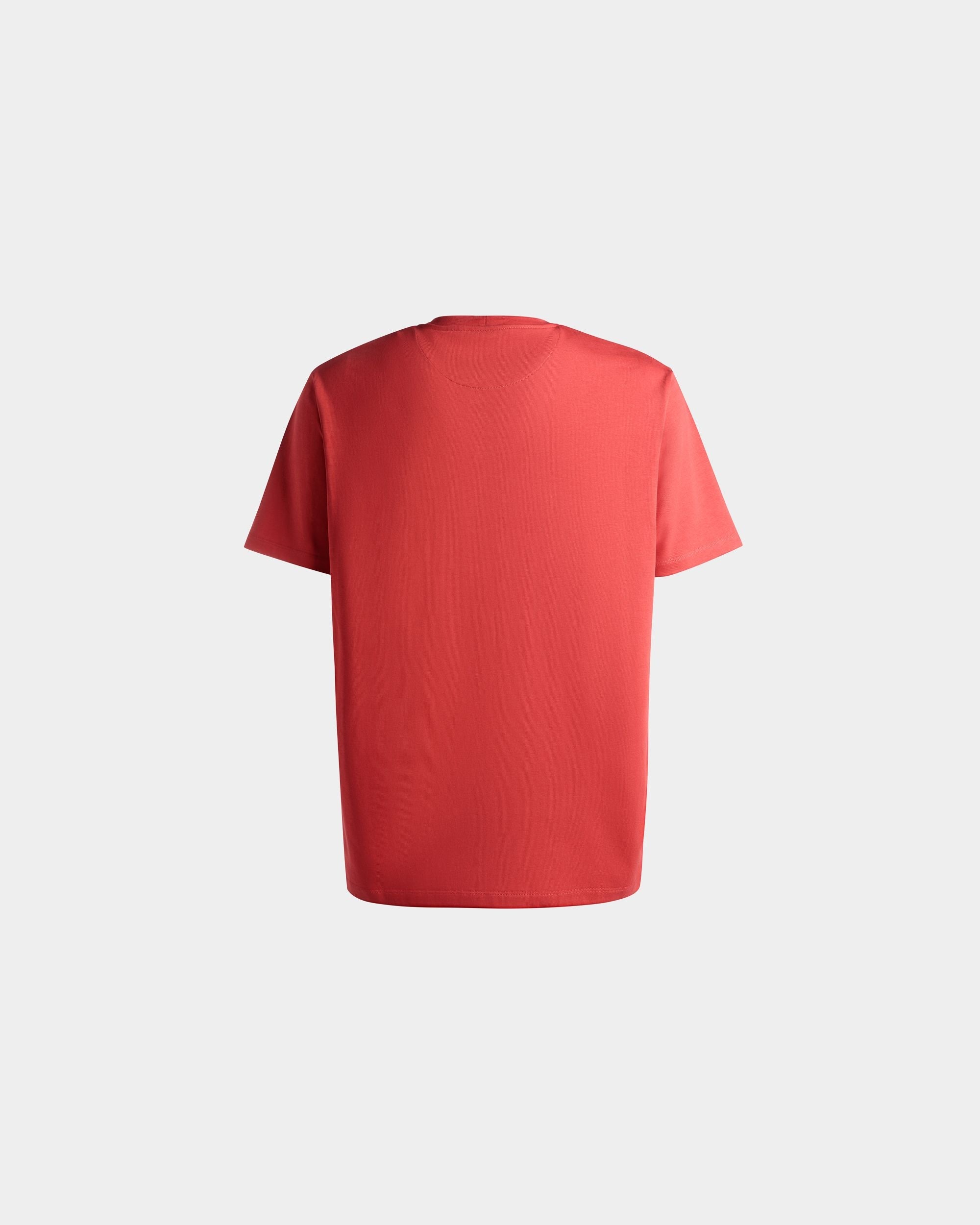 Bally Global - T-Shirt With Bally Crest Logo In Red Cotton - Red