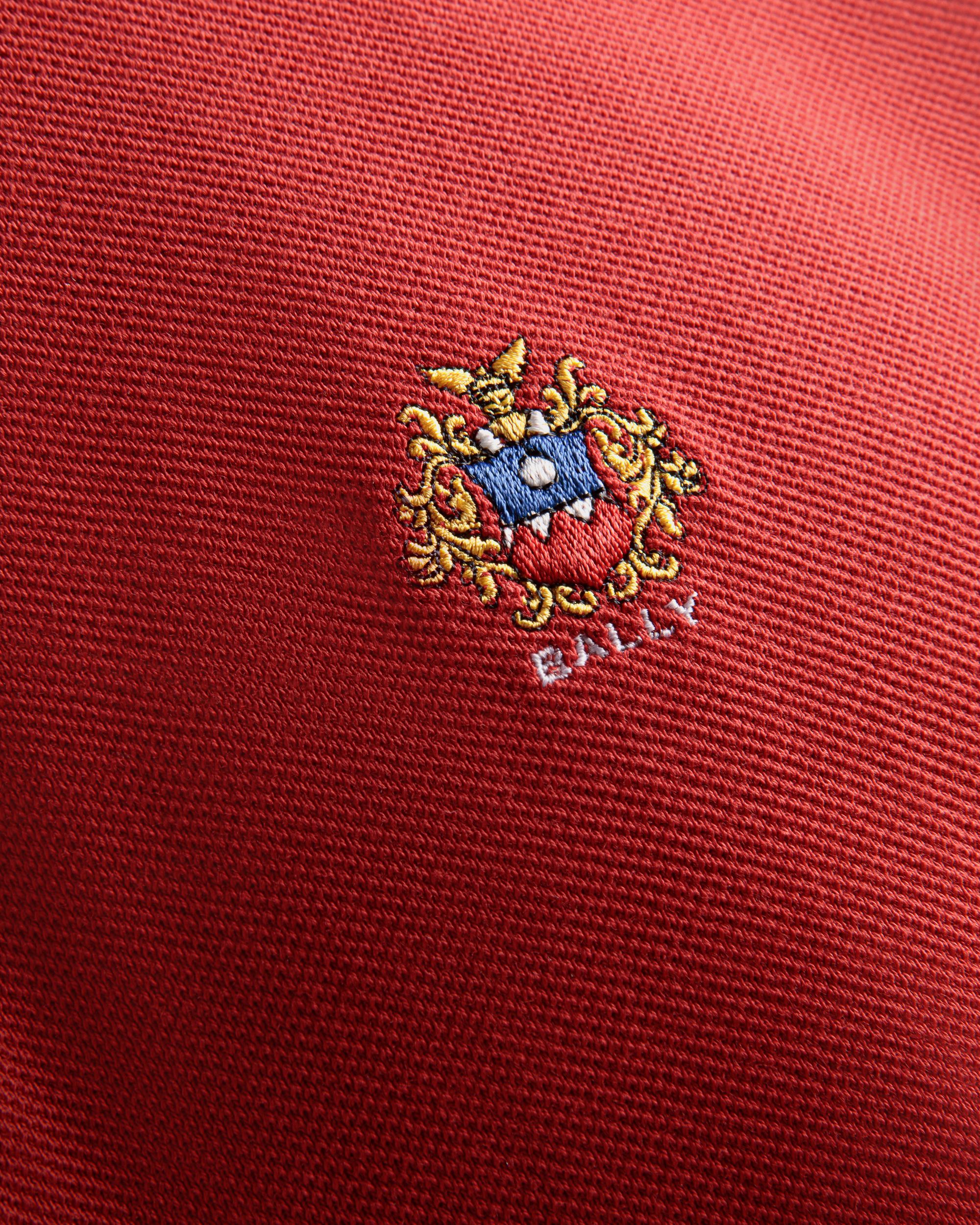 Bally Global - Polo With Bally Crest Logo In Candy Red Cotton - Red
