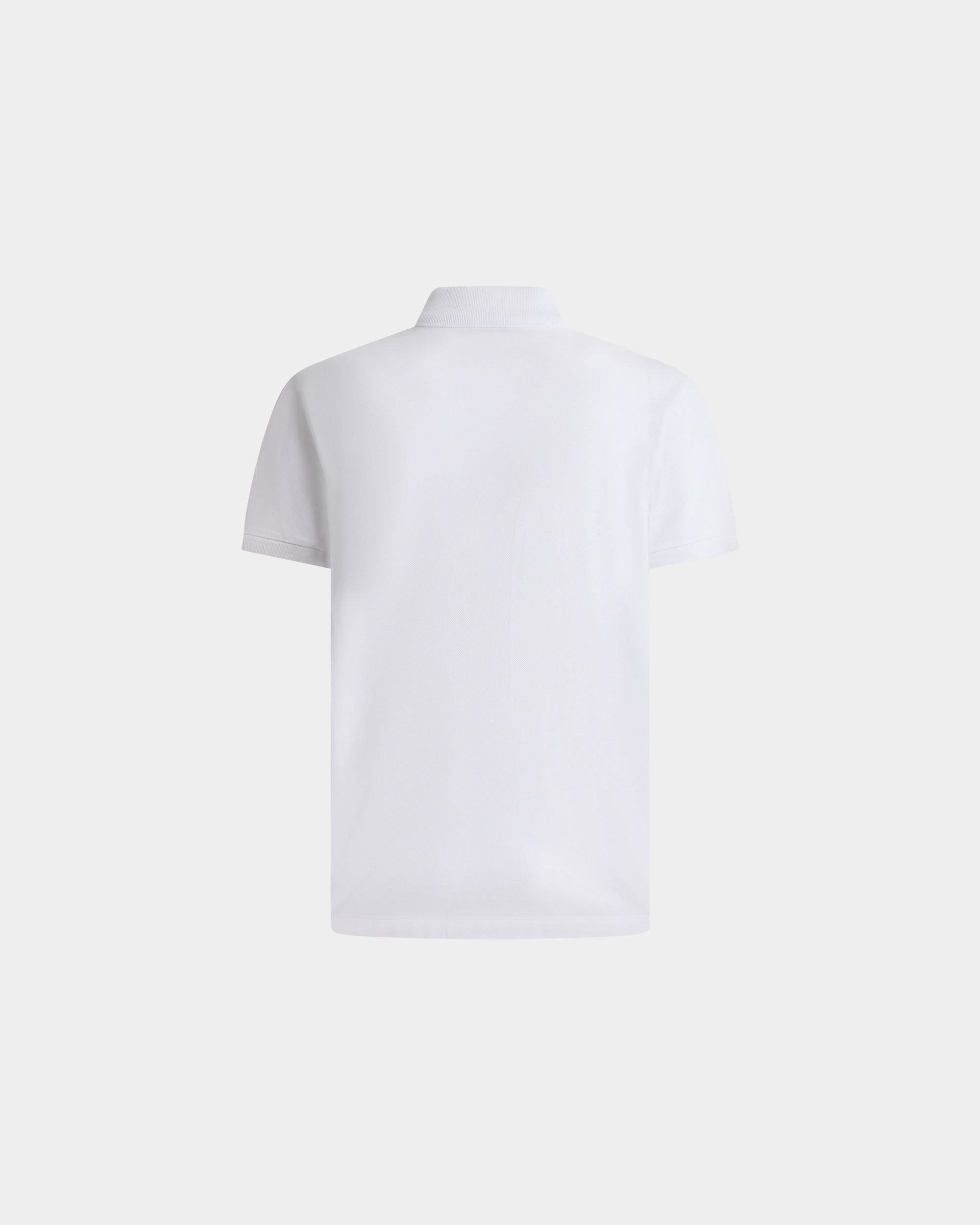 Bally Global - Polo Shirt in White Cotton With a Bally Crest - White