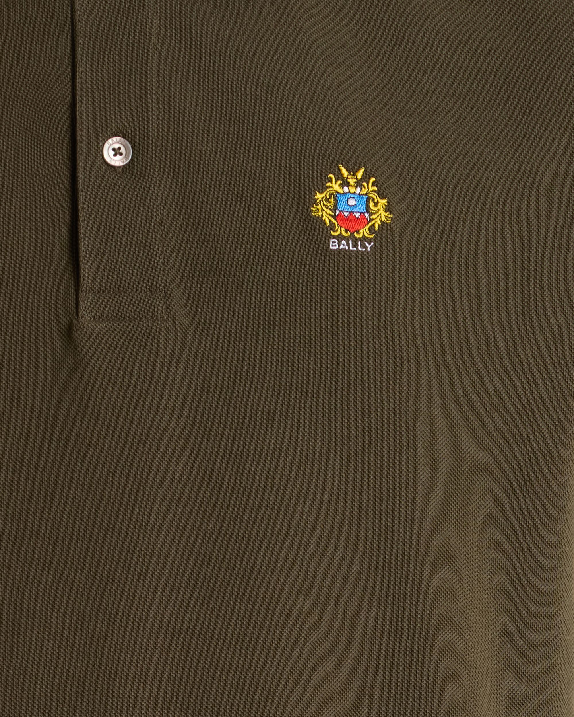 Bally Global - Polo De Algodón Military Green Con Escudo Bally Crest - Verde