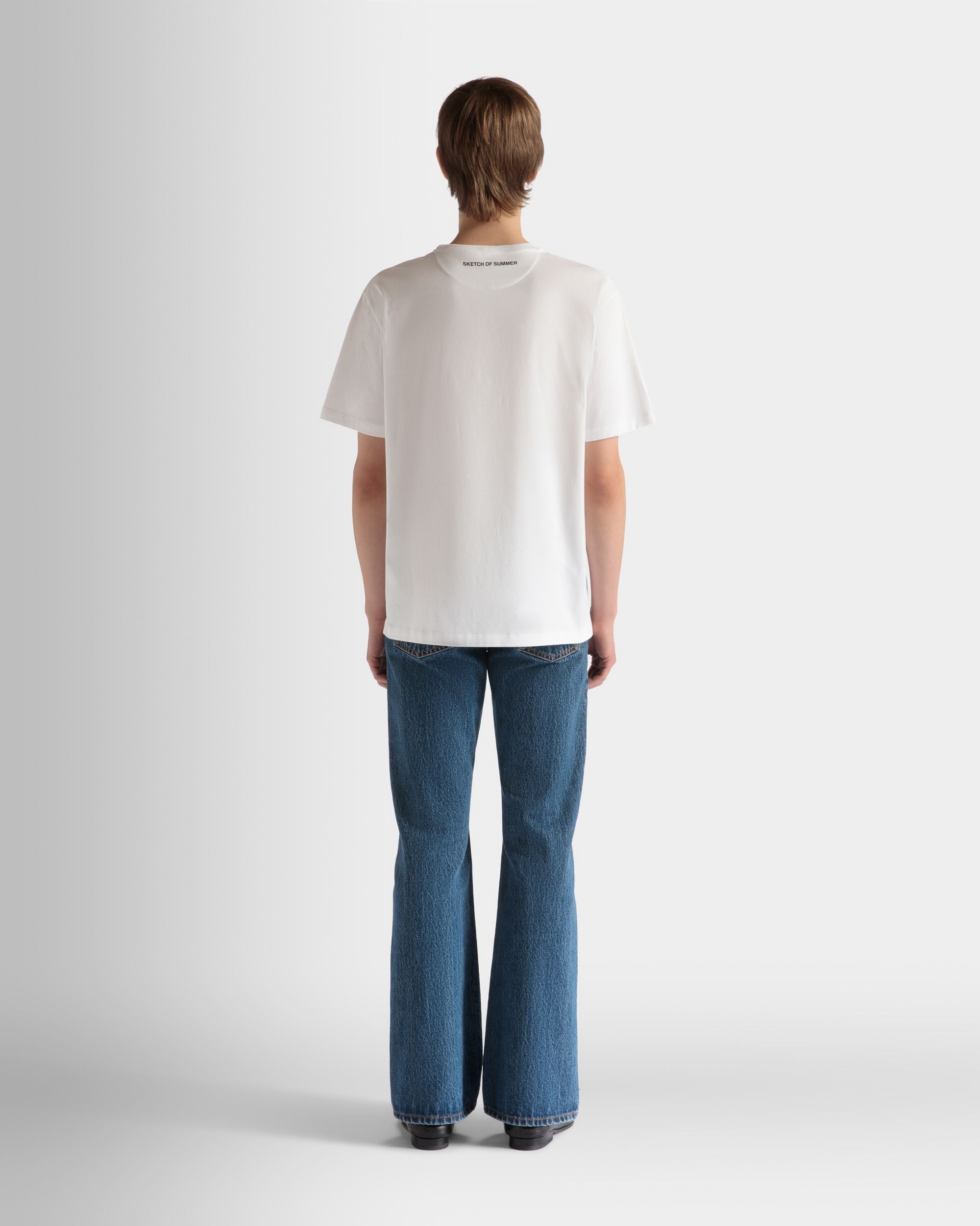 Bally Global - Printed T-Shirt in White Cotton - White