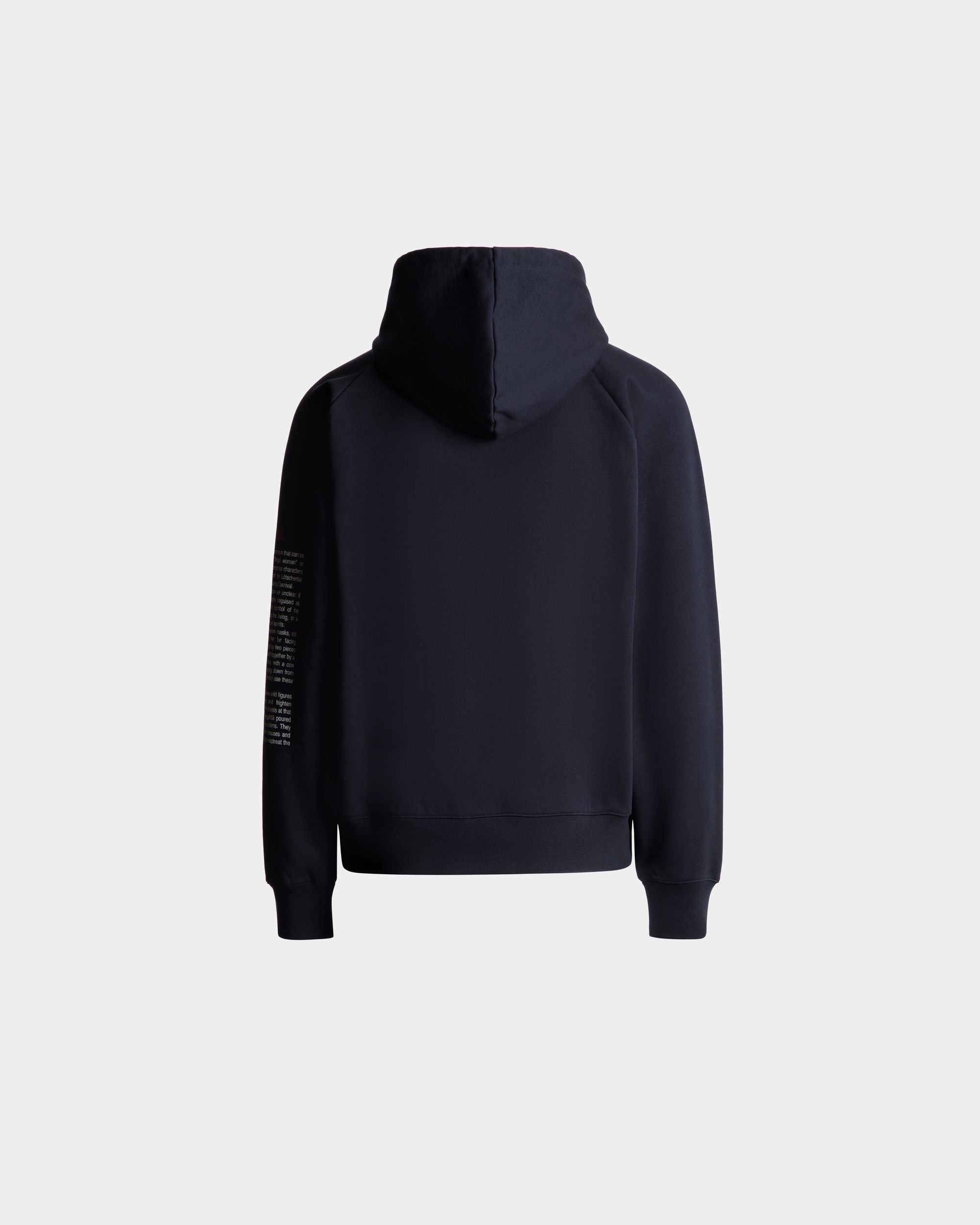 Bally Global - Hoodie With Forest Mask In Navy Blue Cotton - Blue