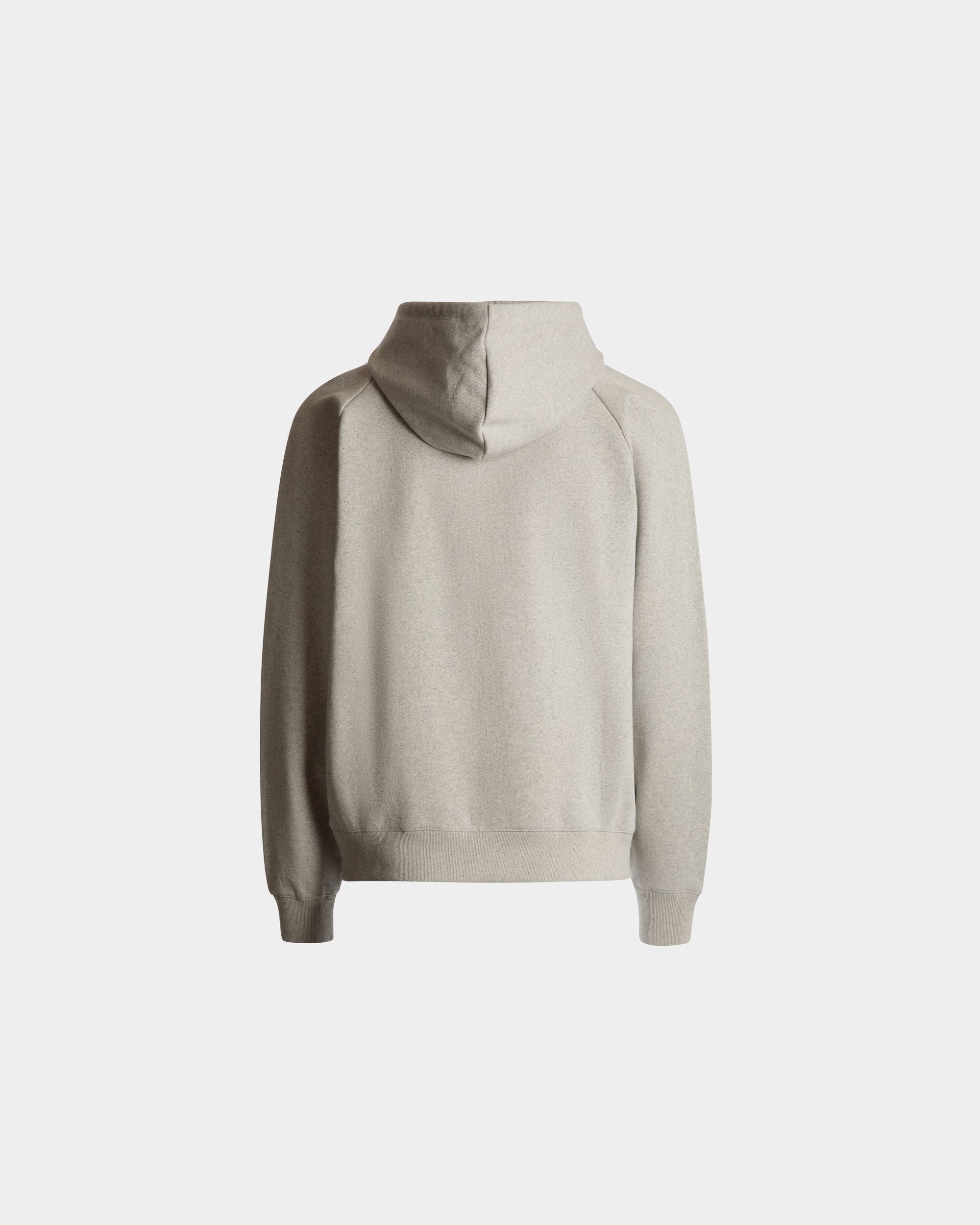 Bally Global - Hoodie With A Bally Crest In Grey Melange Cotton - Grey