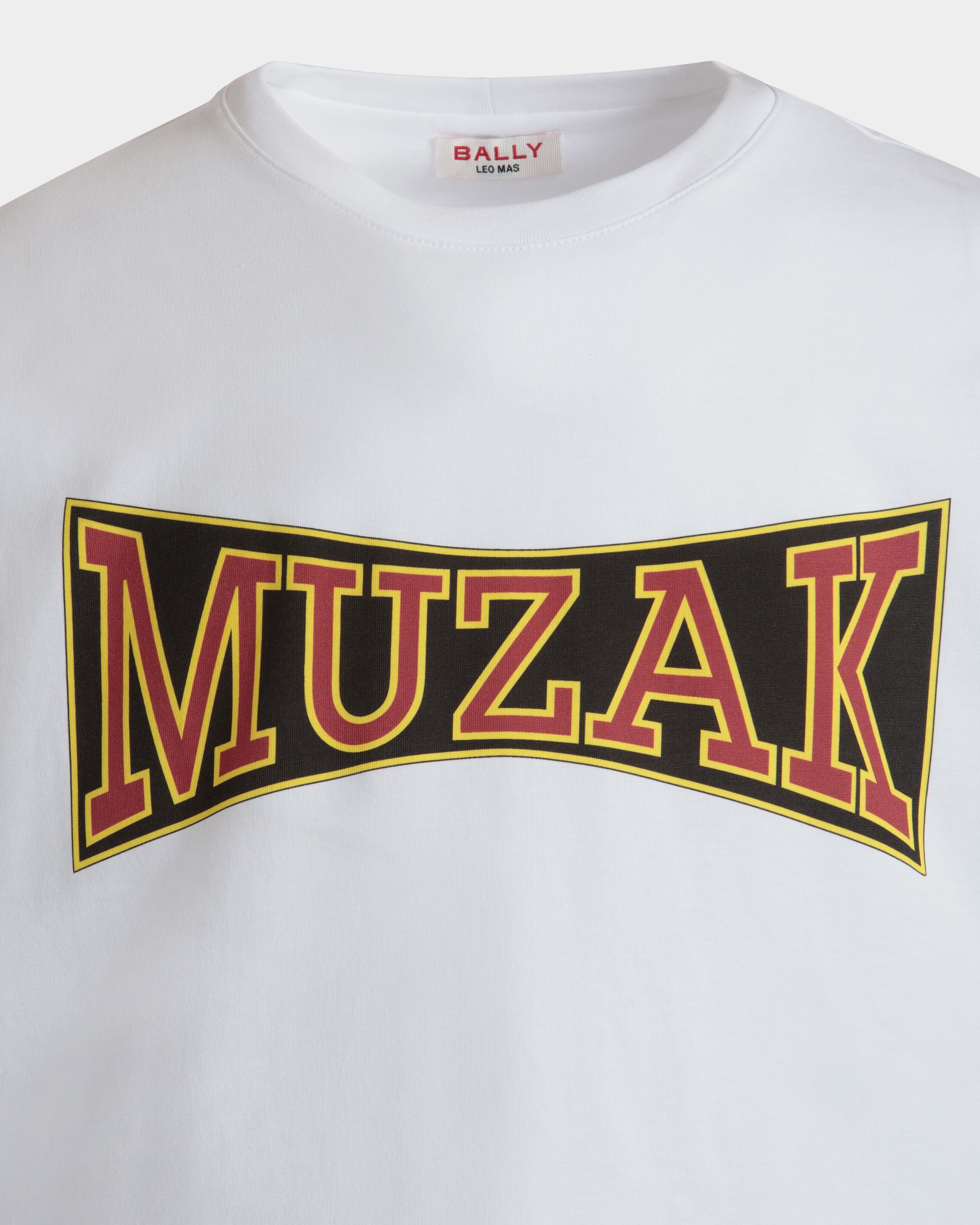 Bally Global - DJ Leo Mas x Bally T-Shirt in White Cotton with a Muzak Print - White
