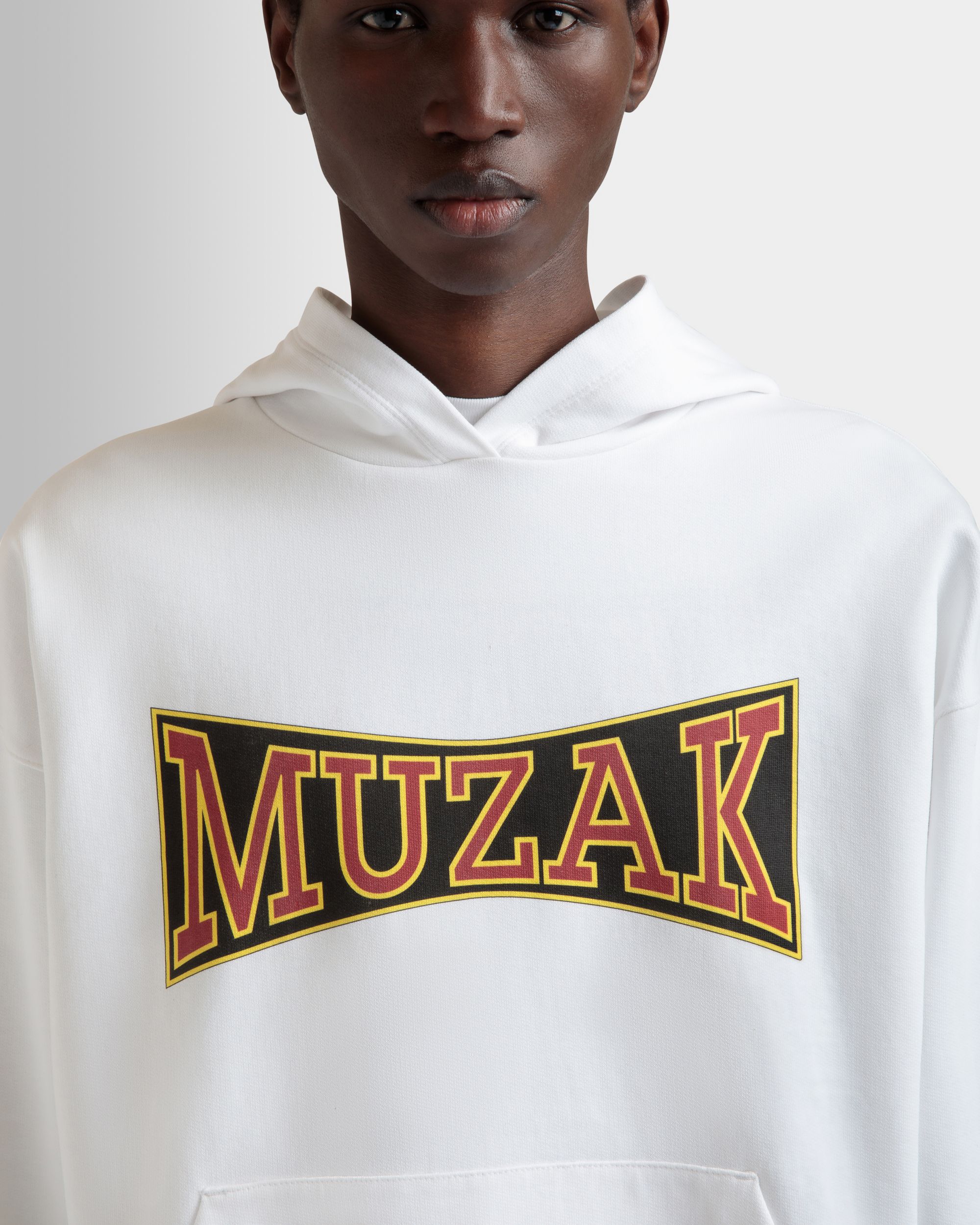 Bally Global - Sweat-Shirt À Capuche DJ Leo Mas X Bally En Coton Blanc Avec Imprimé Muzak - Blanc