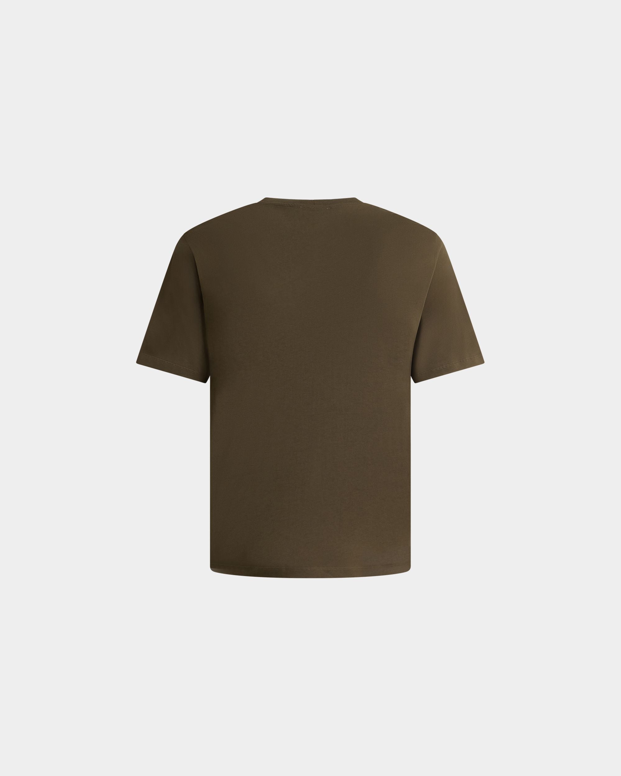 Bally Global - T-Shirt in Military Green Cotton with a Bally Crest - Green