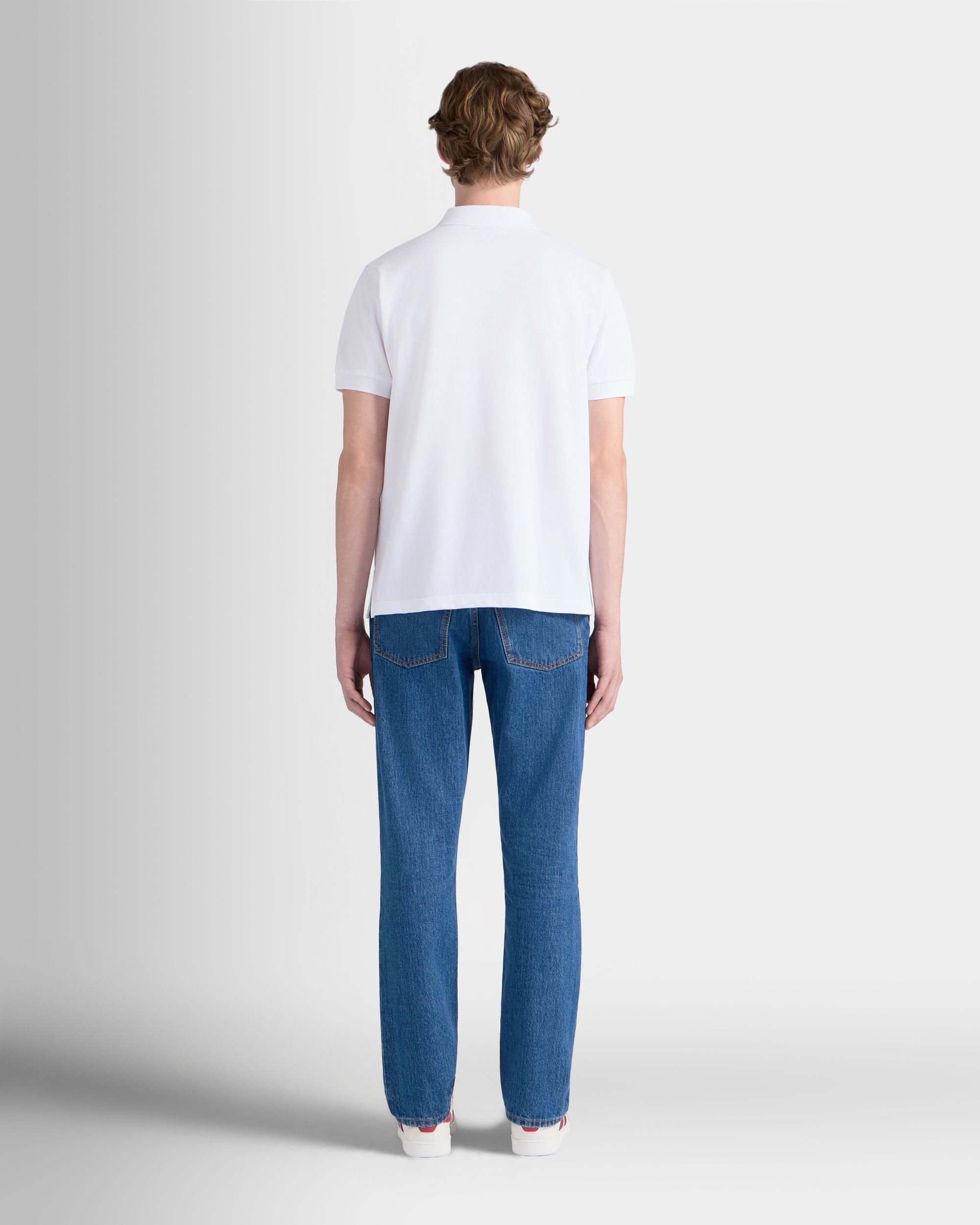 Bally Global - Polo De Algodón Blanco Con Logo Floral - Blanco