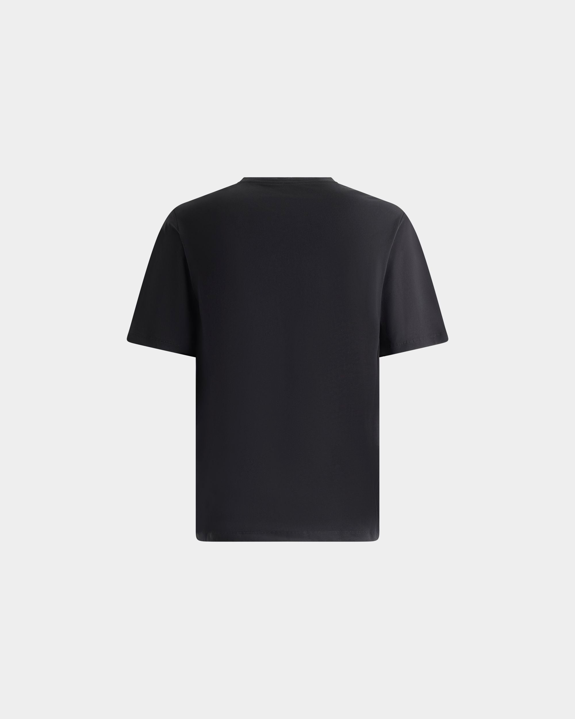 Bally Global - Camiseta De Algodón Negro Con Logo Floral - Negro