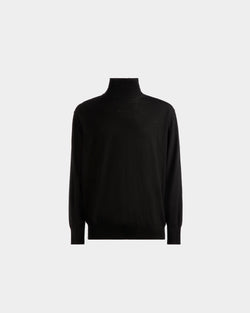 Jersey Con Cuello Vuelto De Lana En Negro