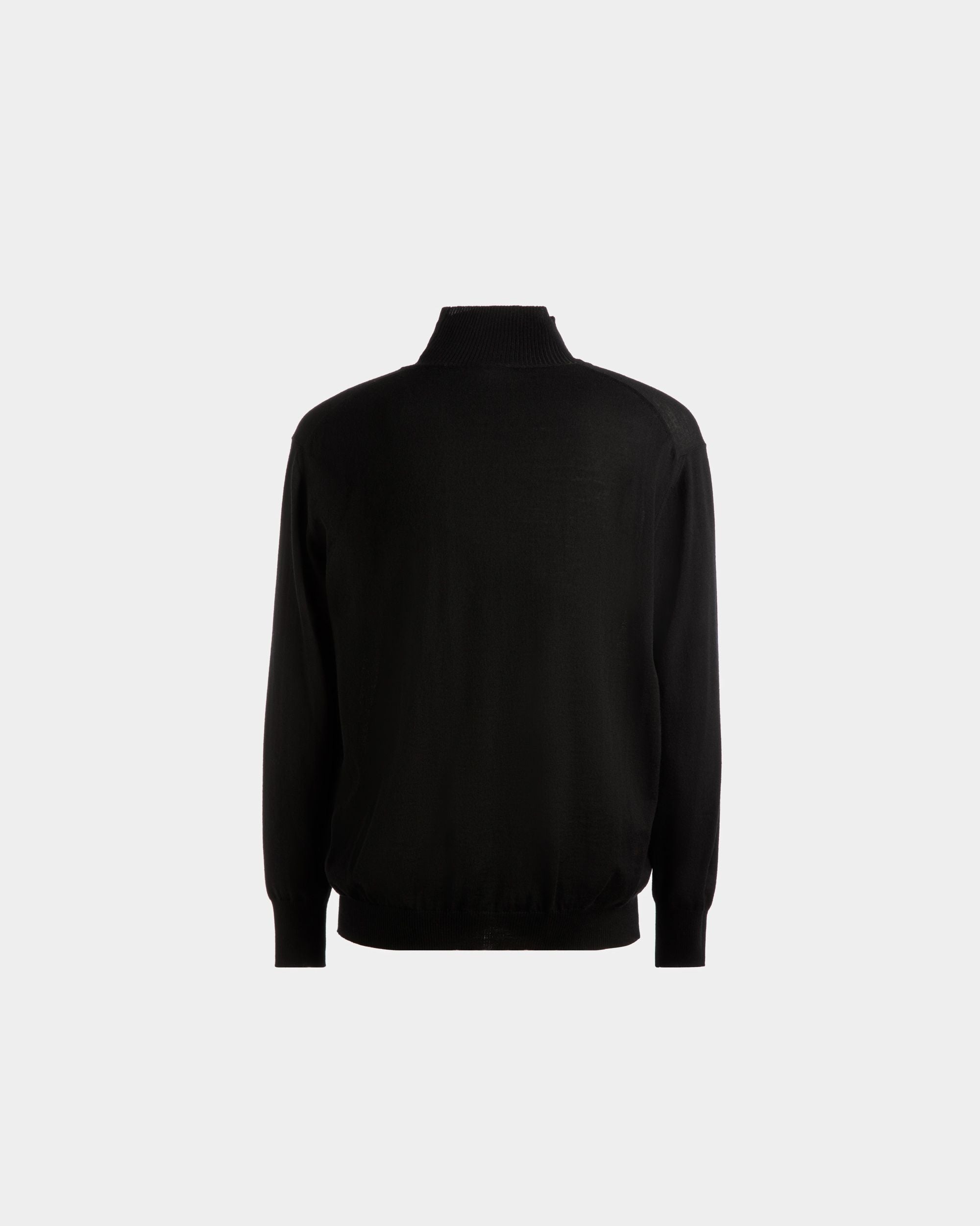 Bally Global - Jersey Con Cuello Vuelto De Lana En Negro - Negro
