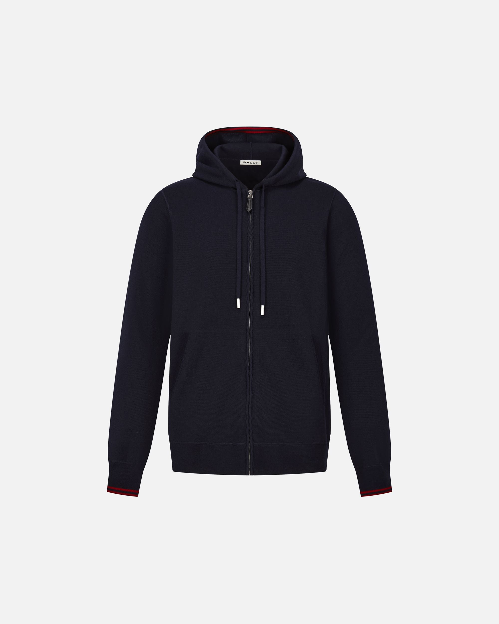 Bally Global - Sudadera Con Capucha De Lana Navy Blue - Azul