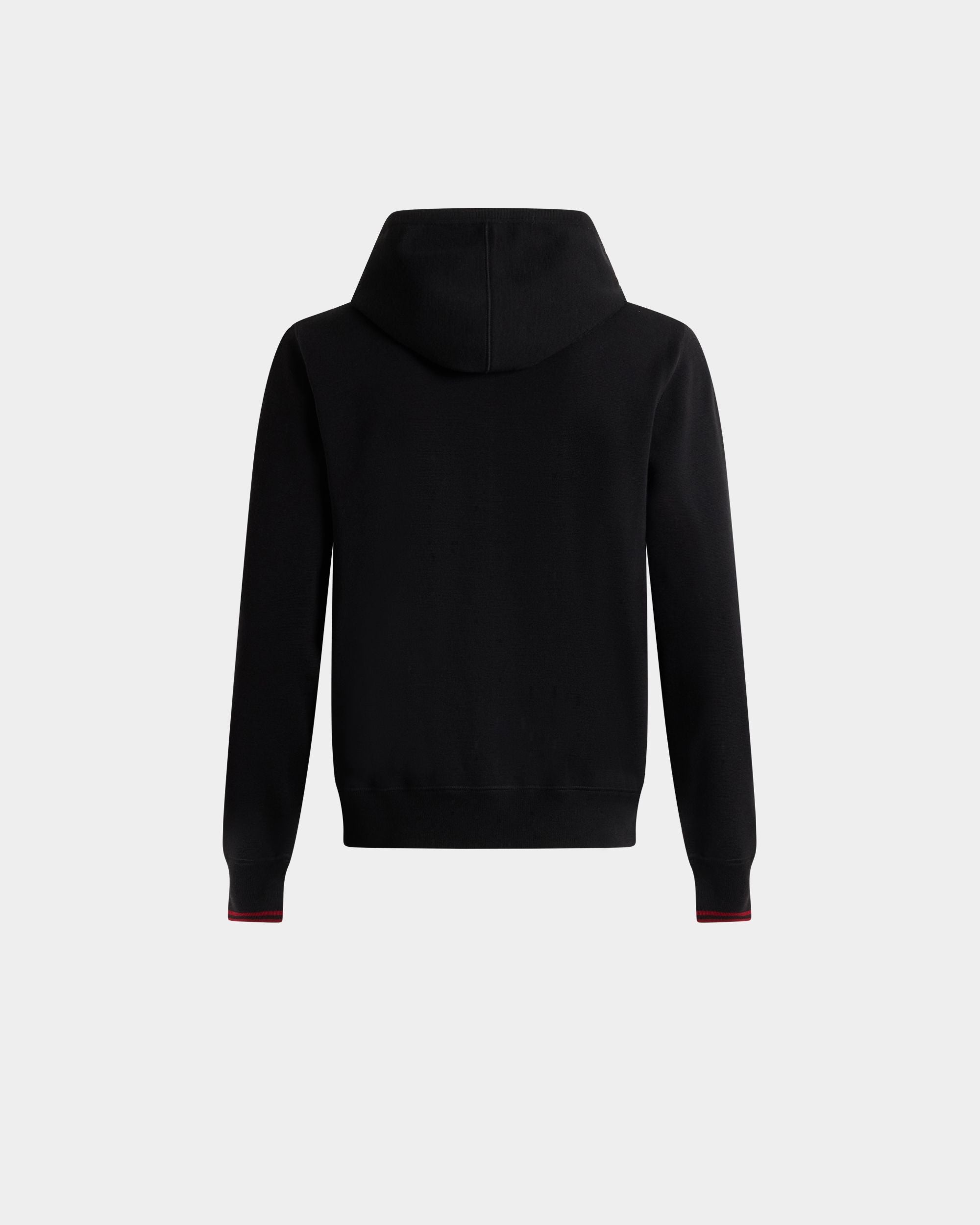 Bally Global - Hoodie in Black Wool - Black