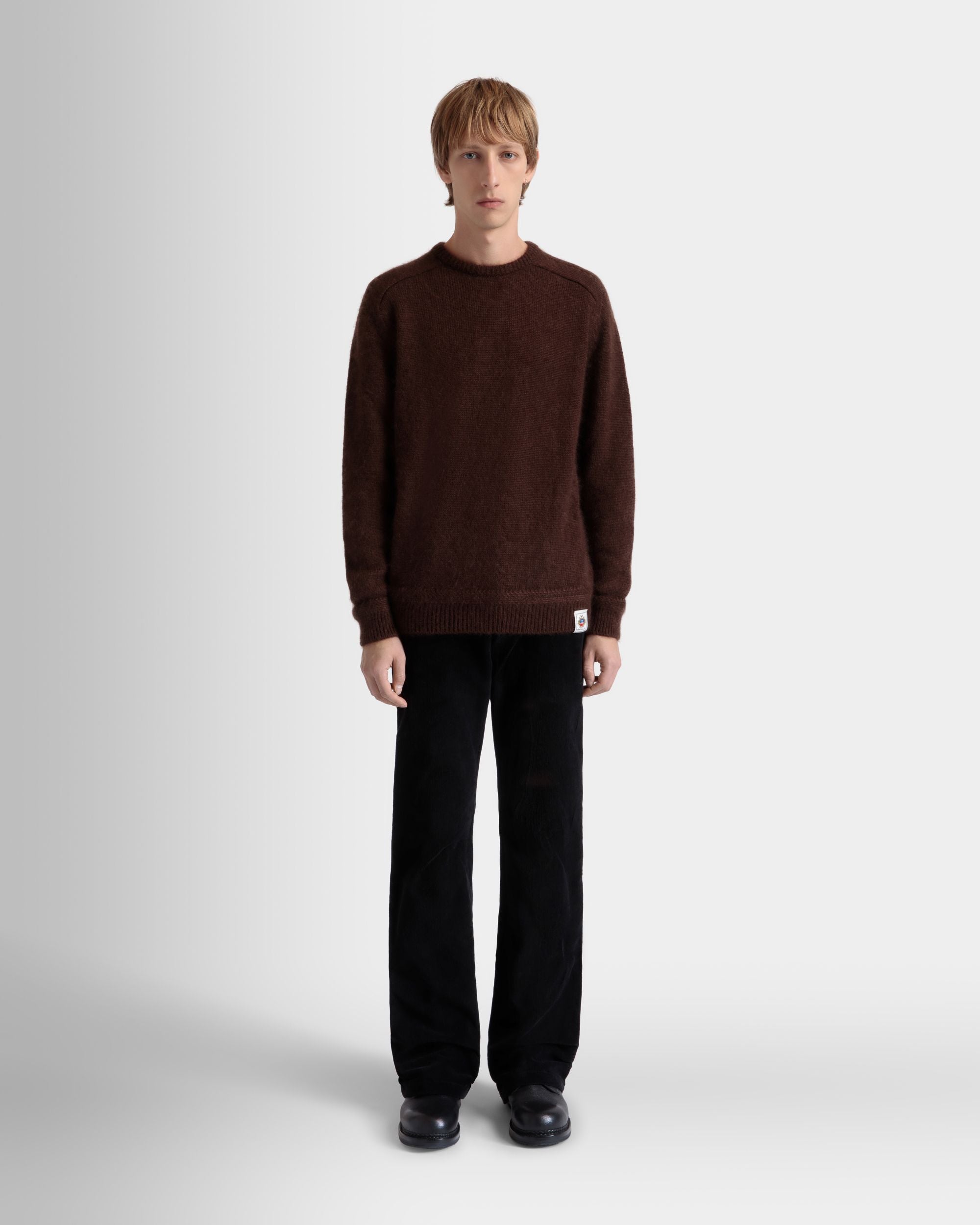 Bally Global - Jersey De Cuello Redondo De Mohair Y Seda Marrón - Marrón