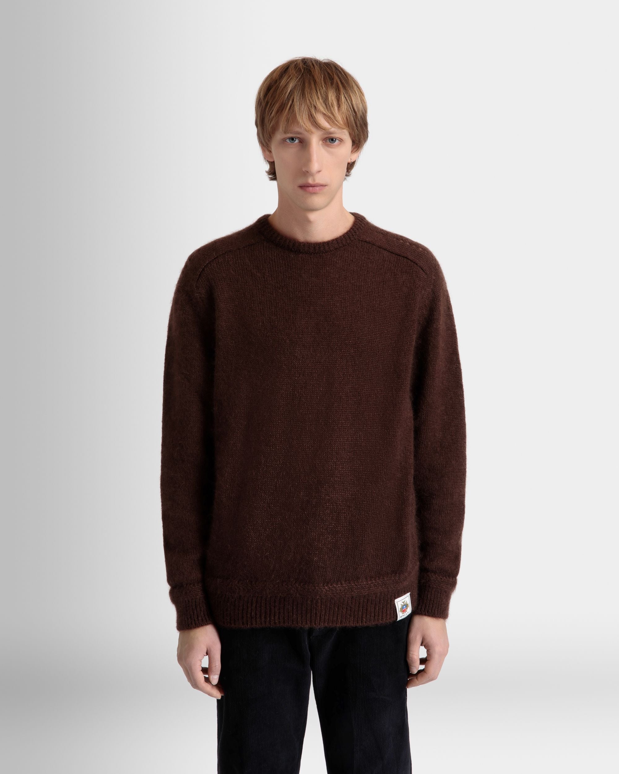 Bally Global - Jersey De Cuello Redondo De Mohair Y Seda Marrón - Marrón