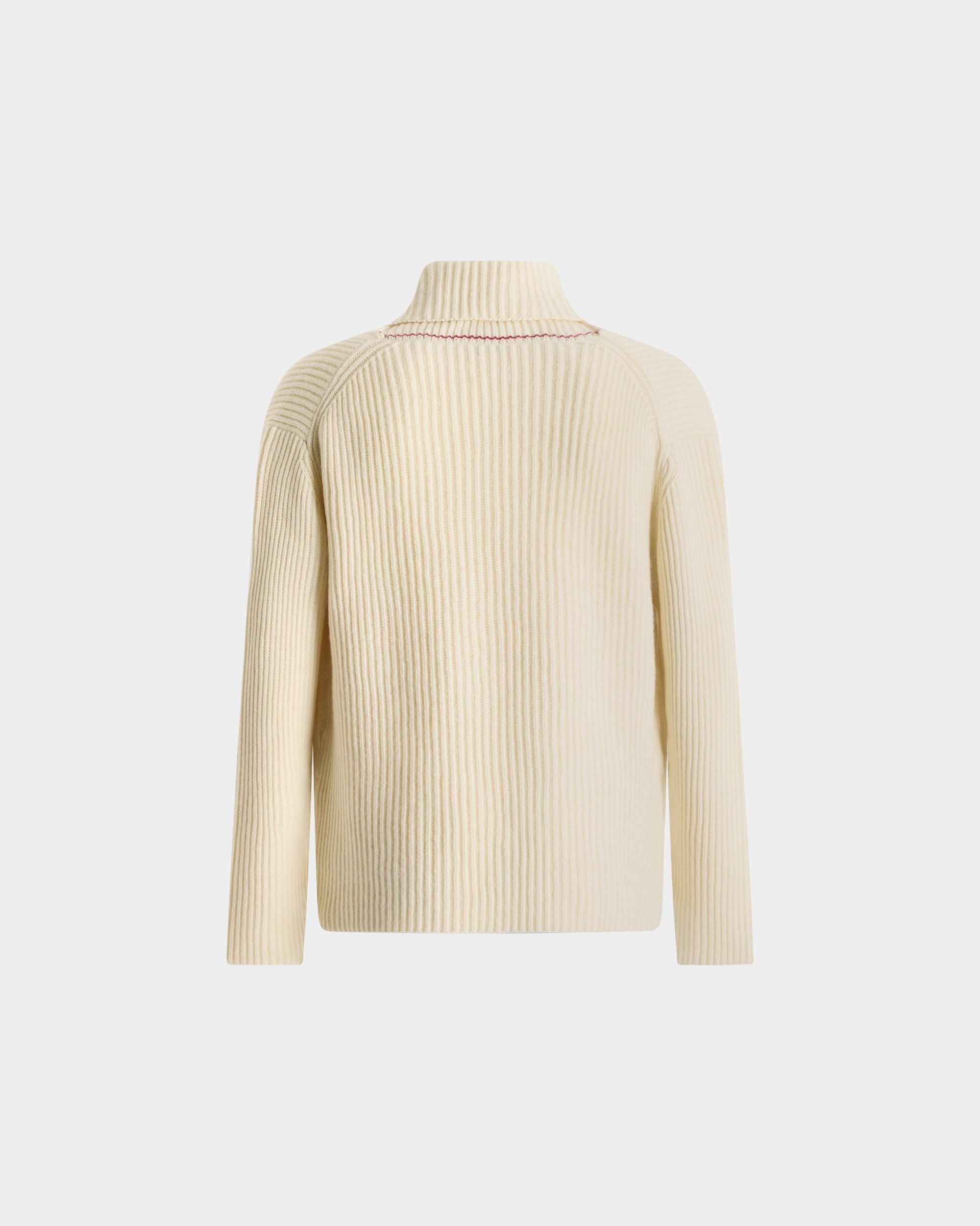 Bally Global - Cardigan in Ivory Wool - White