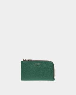 Bord Leather Card Holder In Green