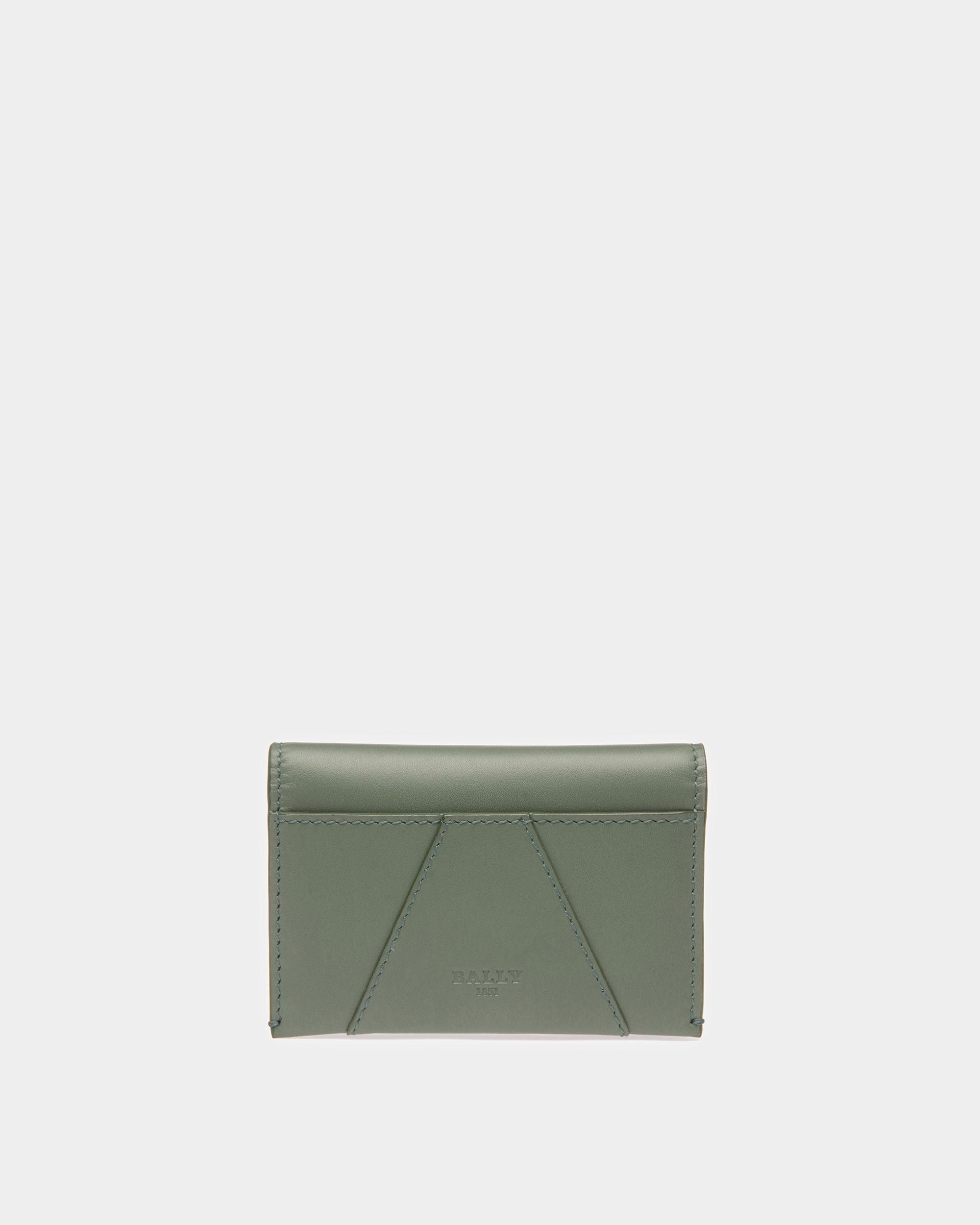 Bally Global - Annye Leather Business Card Holder In Sage - Green
