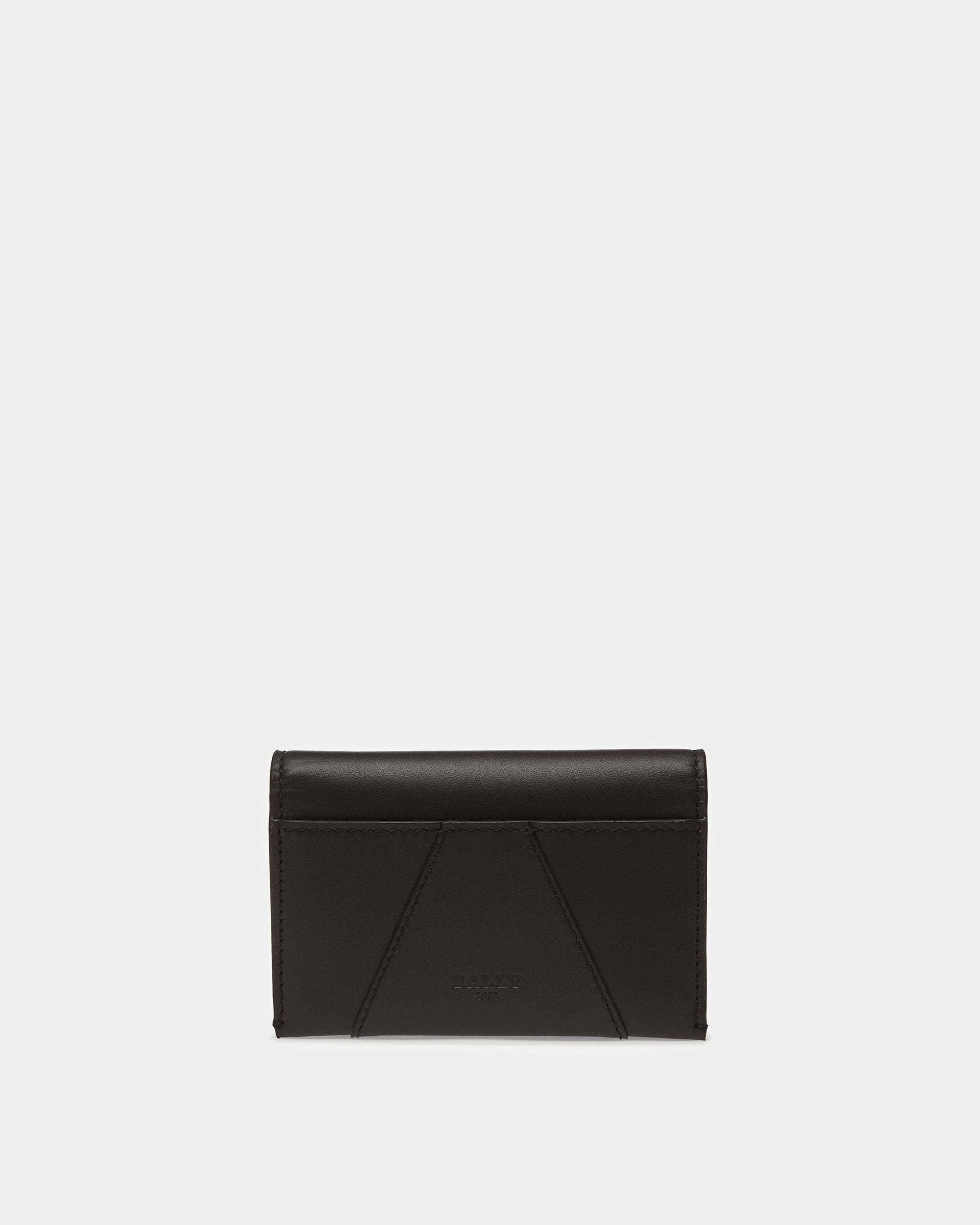 Bally Global - Annye Leather Business Card Holder In Black - Negro
