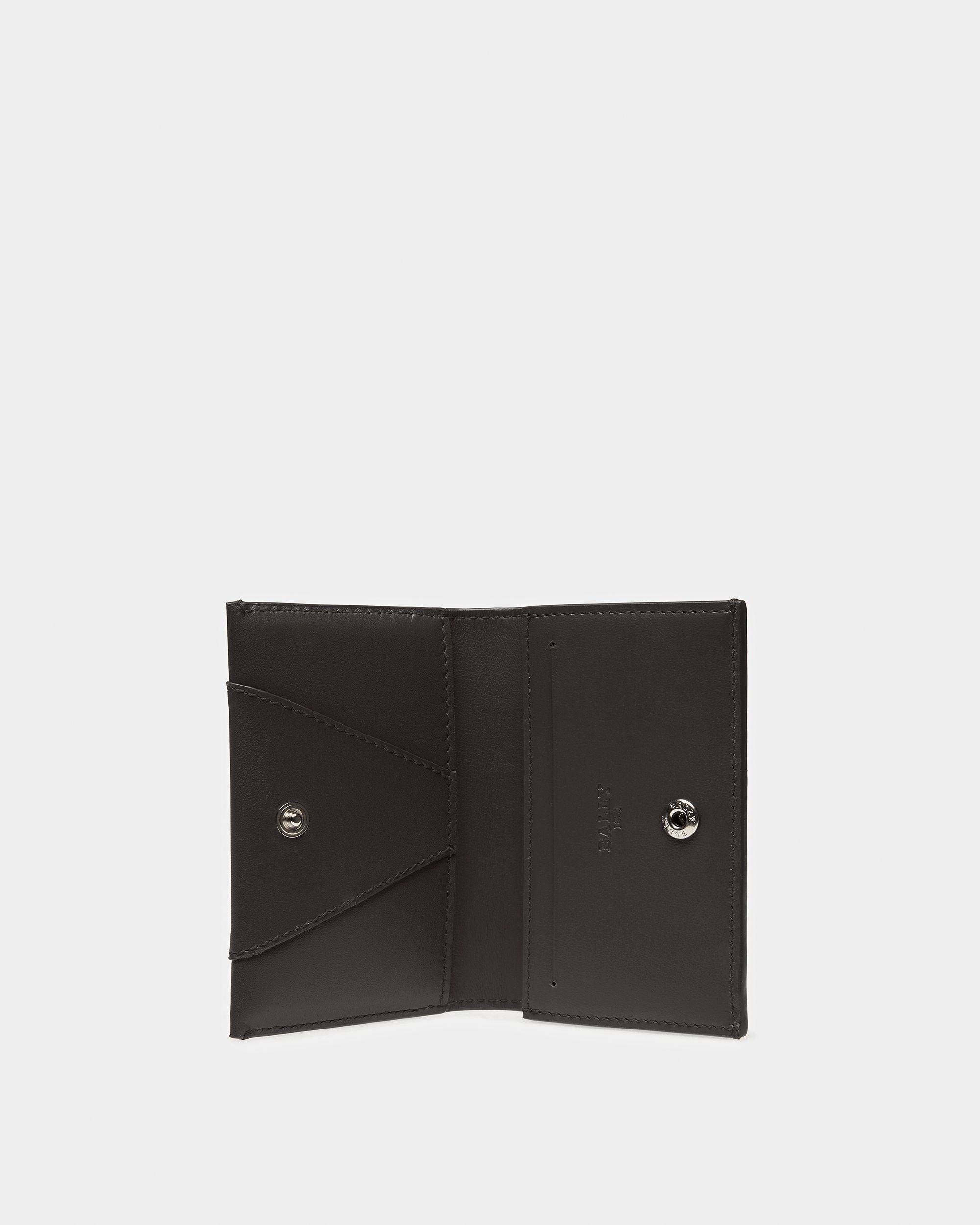 Bally Global - Annye Leather Business Card Holder In Black - Negro