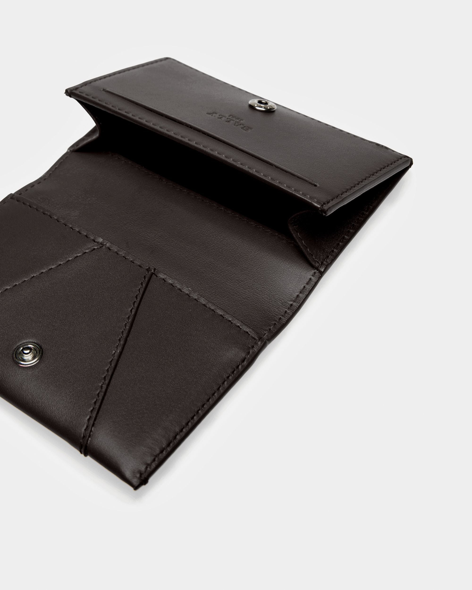 Bally Global - Annye Leather Business Card Holder In Black - Negro