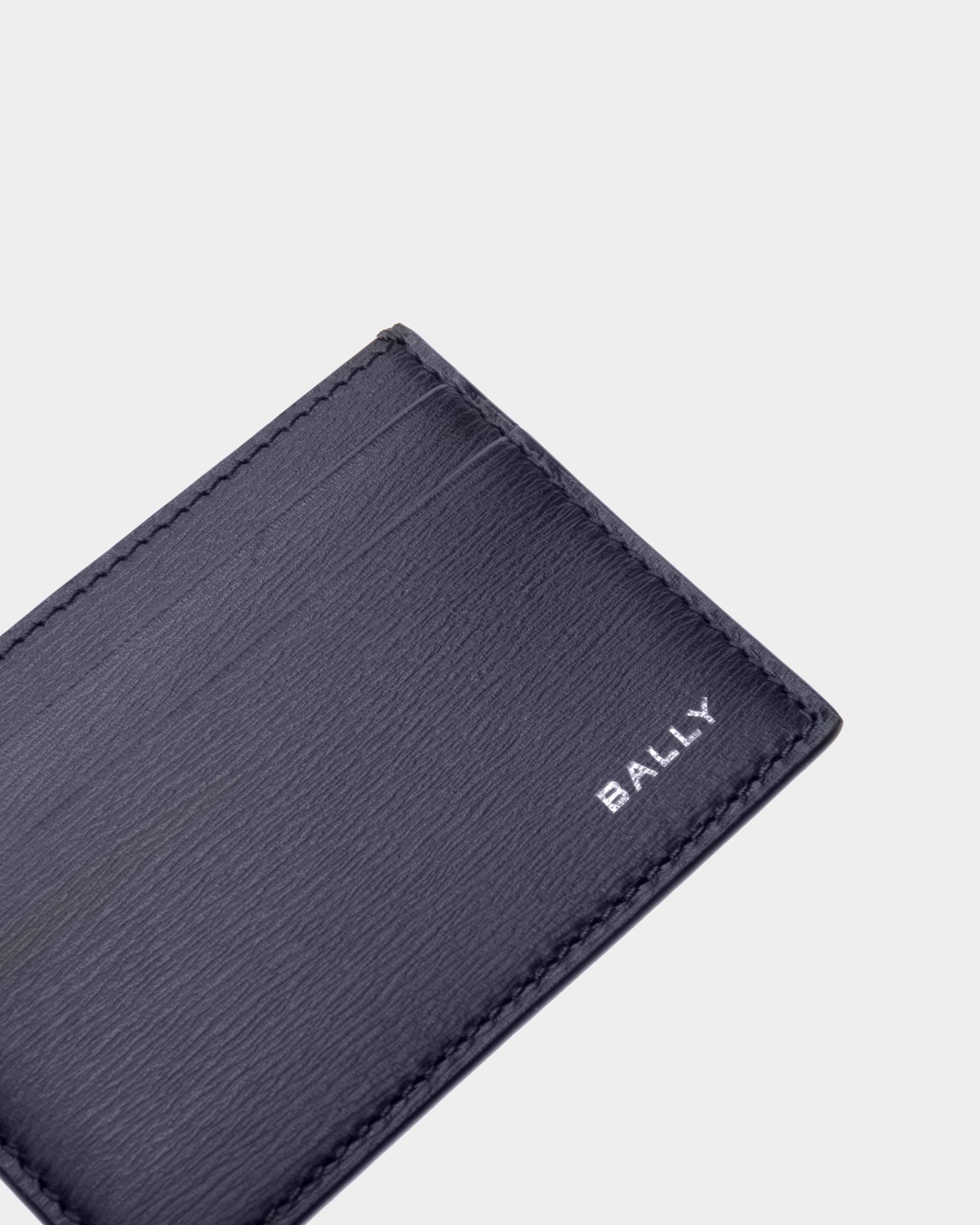 Bally Global - Tarjetero Crossing De Piel Color Medianoche - Azul
