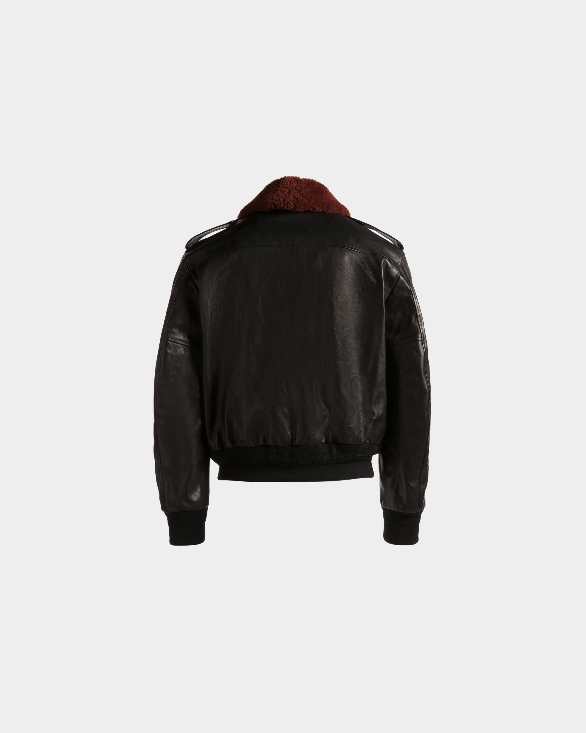 Bally Global - Aviator Jacket In Black Leather - Black