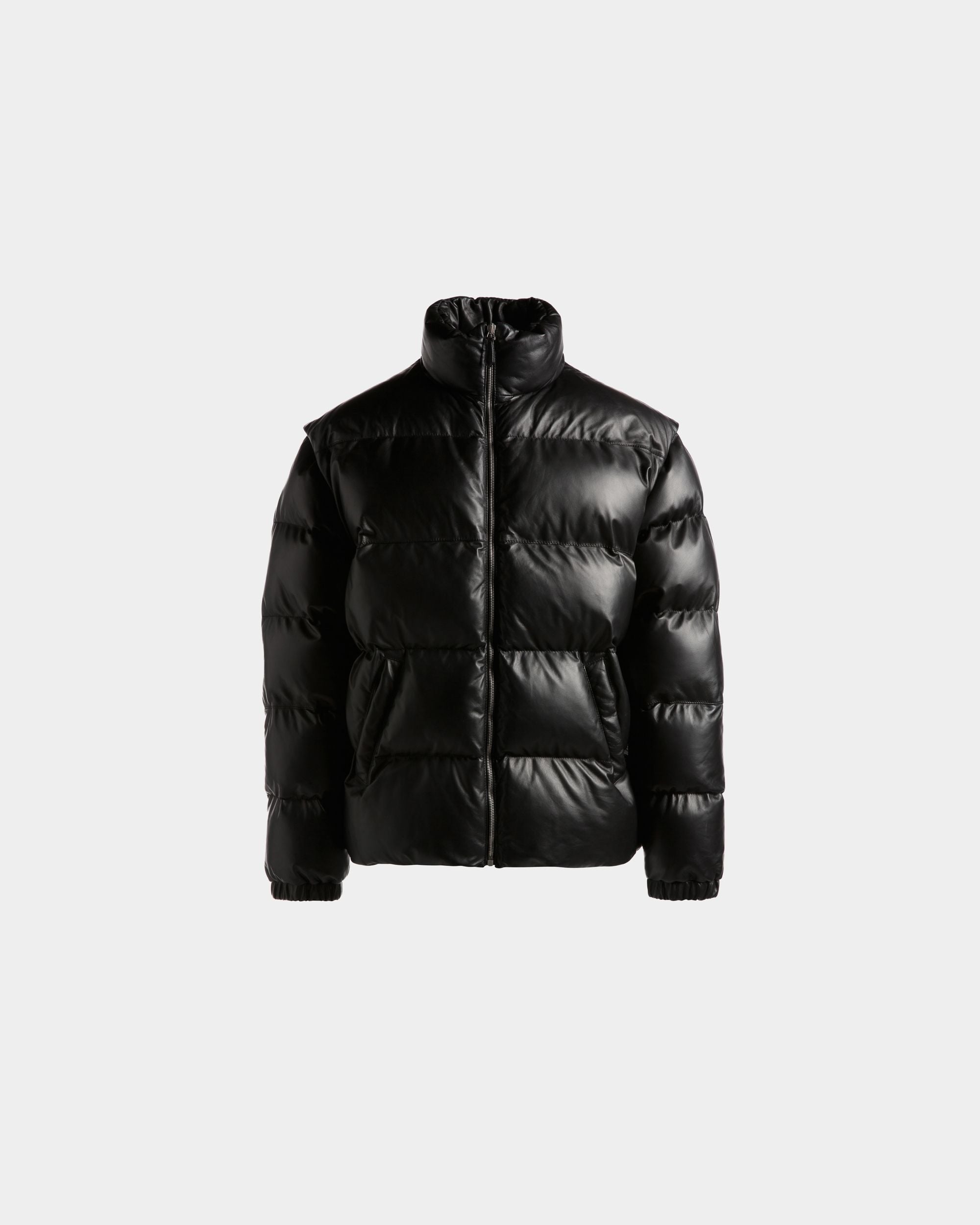 Bally Global - Plumífero 2 En 1 De Piel Negra - Negro