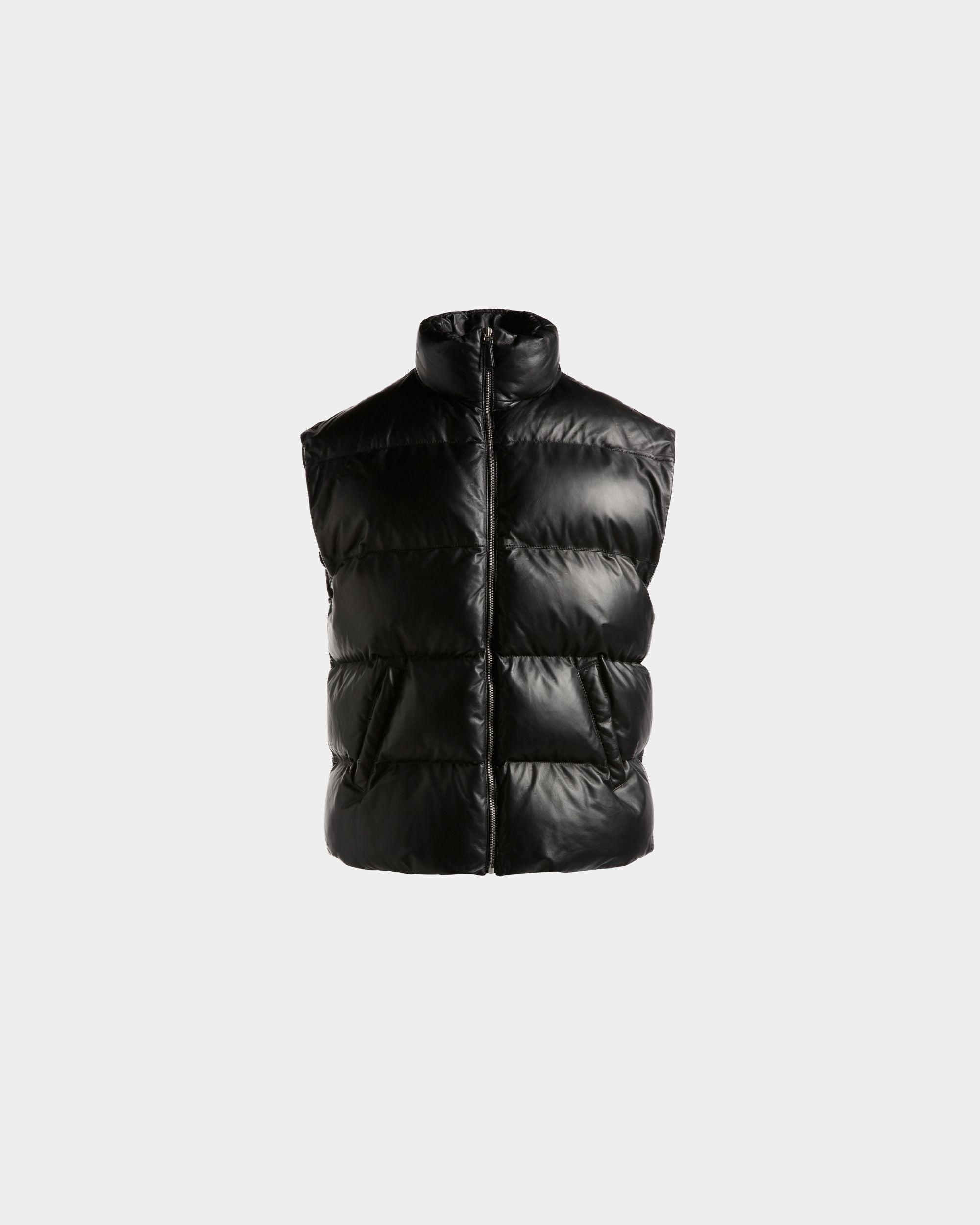 Bally Global - Plumífero 2 En 1 De Piel Negra - Negro