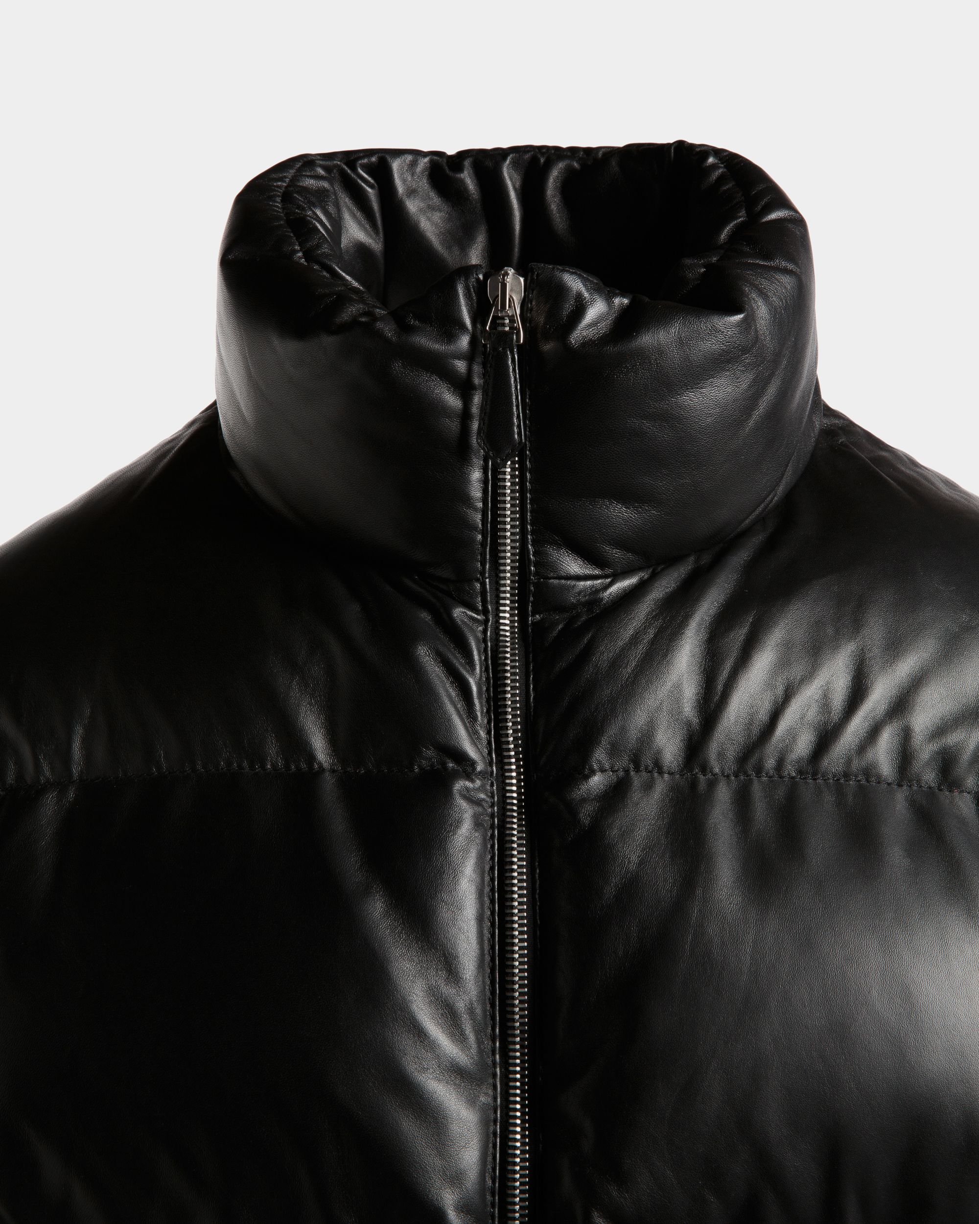 Bally Global - Plumífero 2 En 1 De Piel Negra - Negro