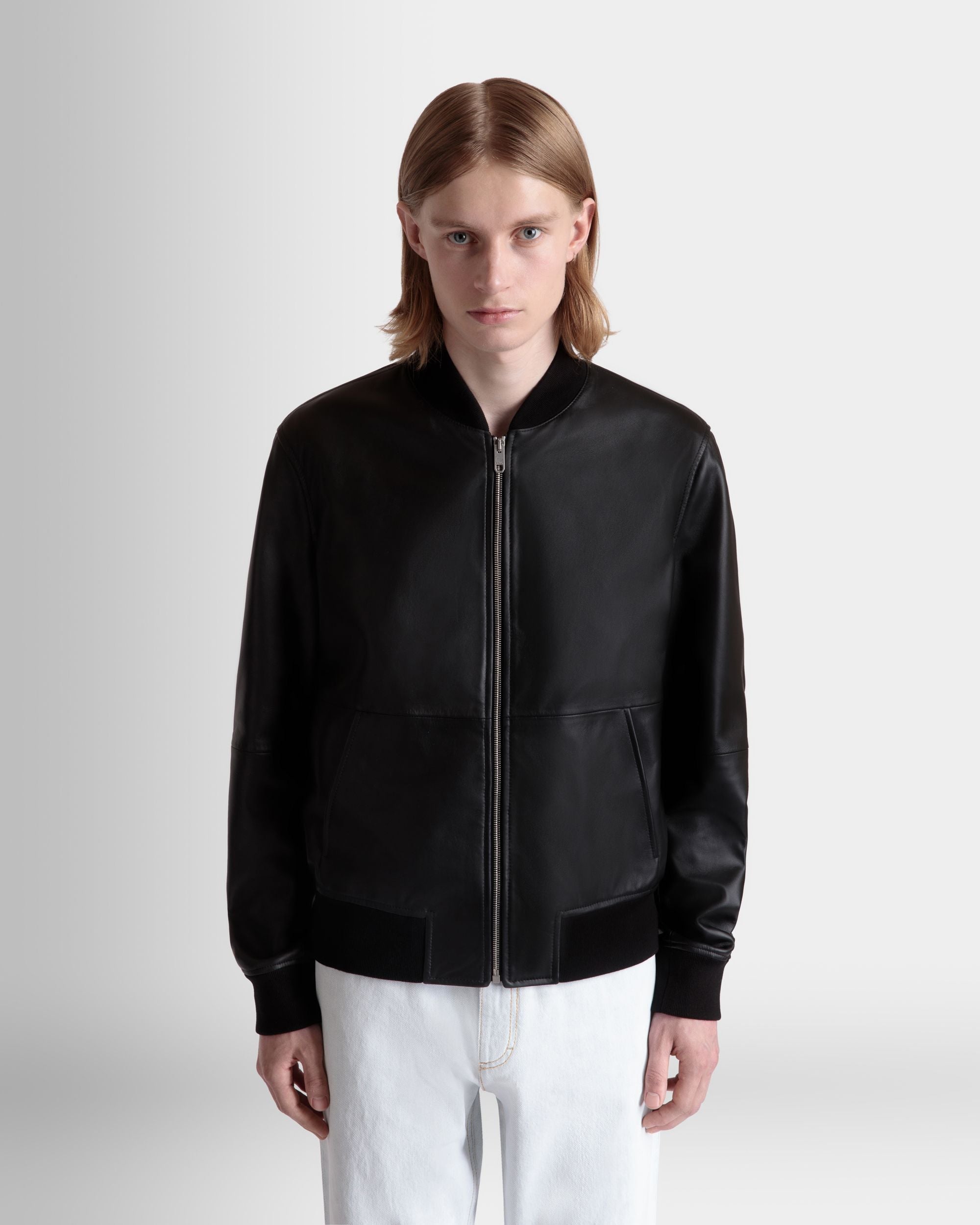 Bally Global - Bomber in Black Leather - Black