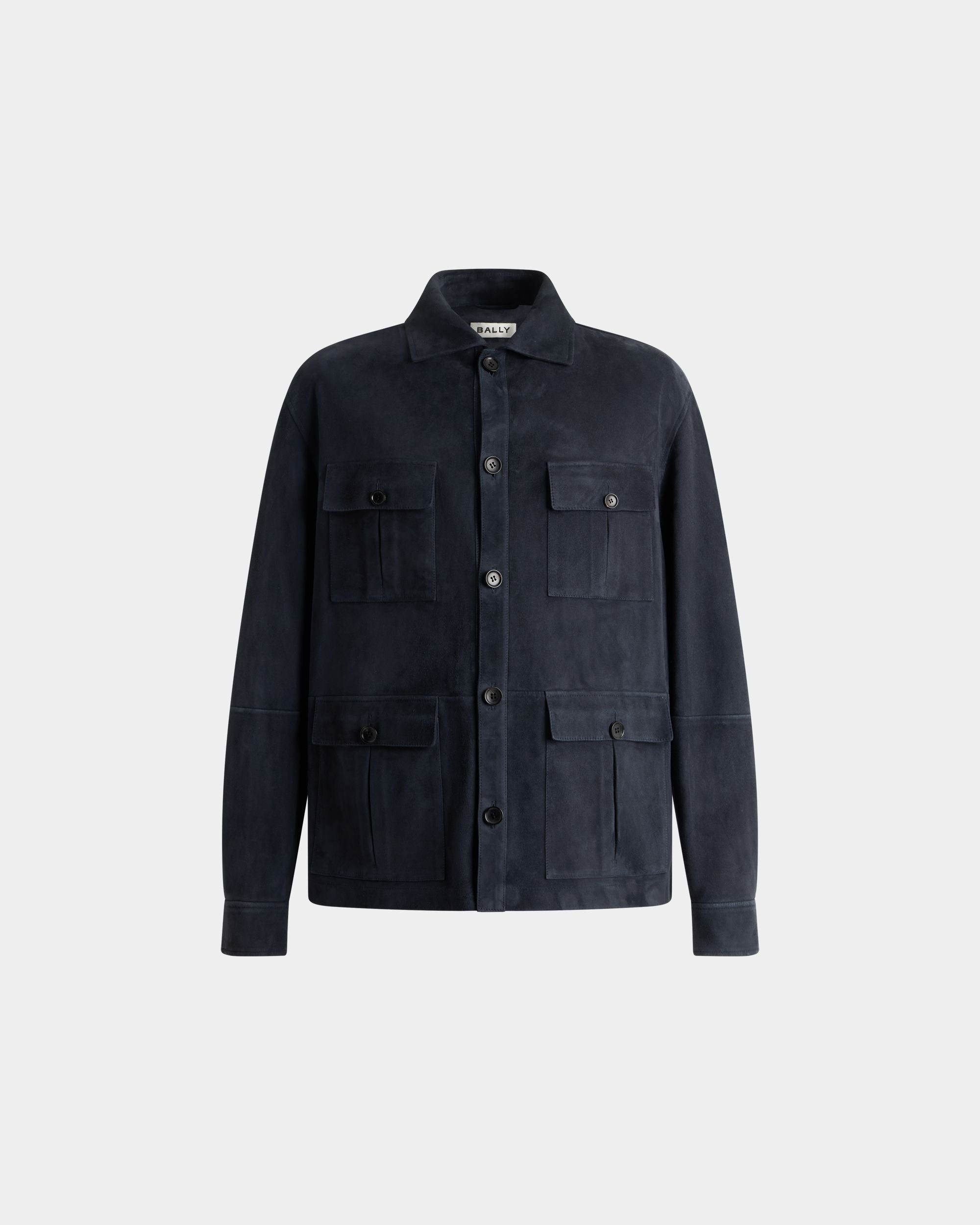 Bally Global - Chaqueta Sahariana De Ante Navy Blue - Azul