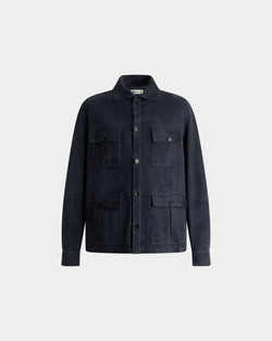 Chaqueta Sahariana De Ante Navy Blue
