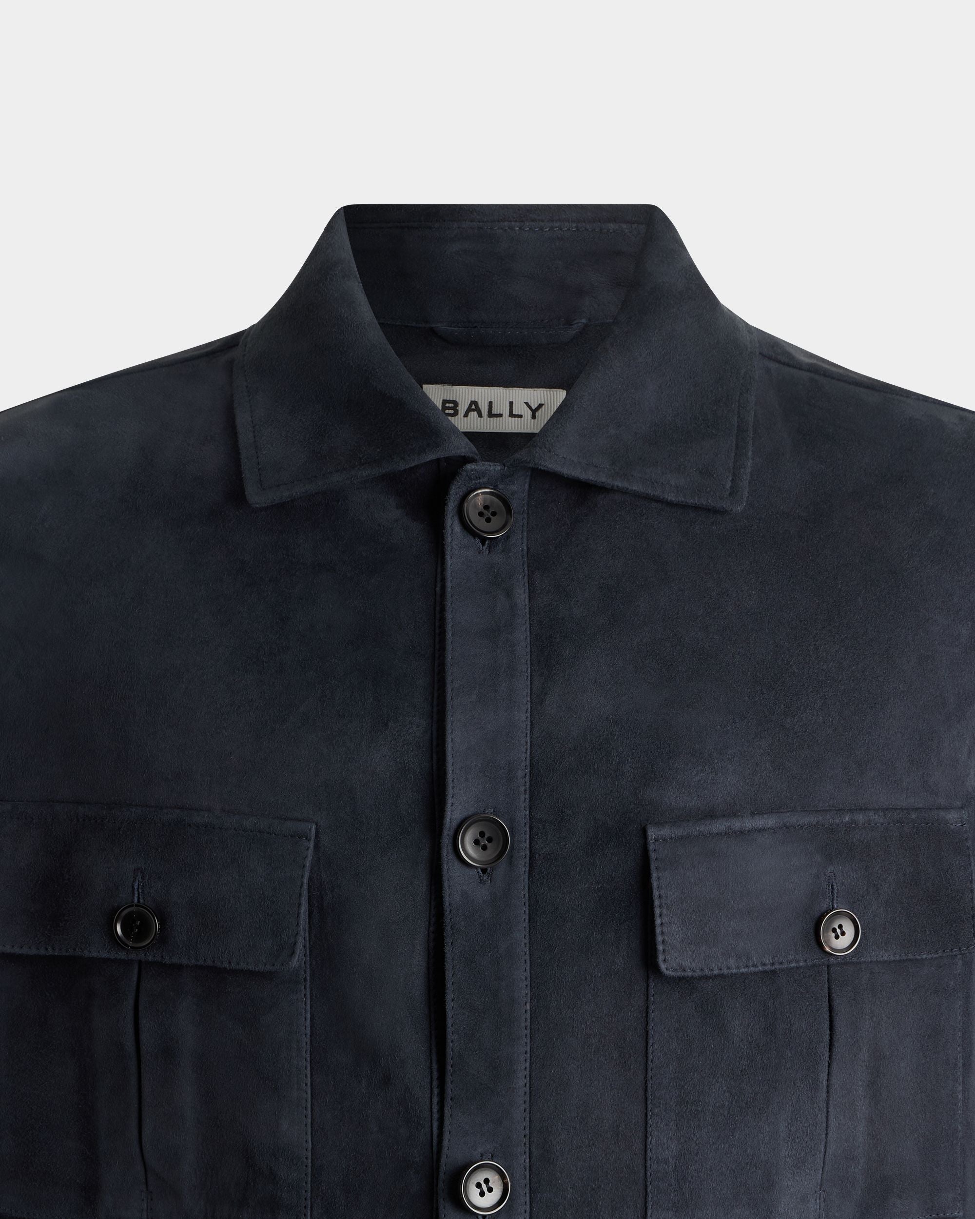 Bally Global - Chaqueta Sahariana De Ante Navy Blue - Azul